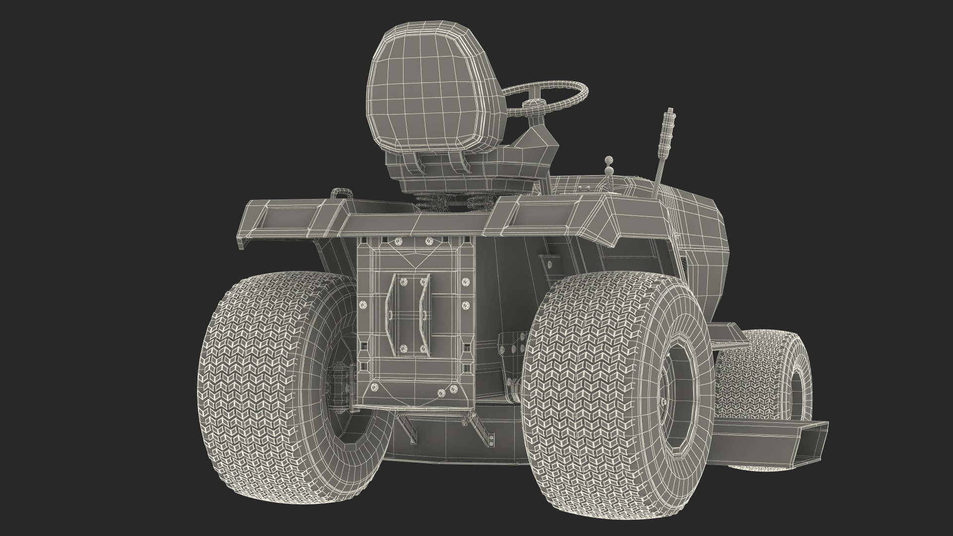 3D Snapper Lawn Tractor Rigged for Maya