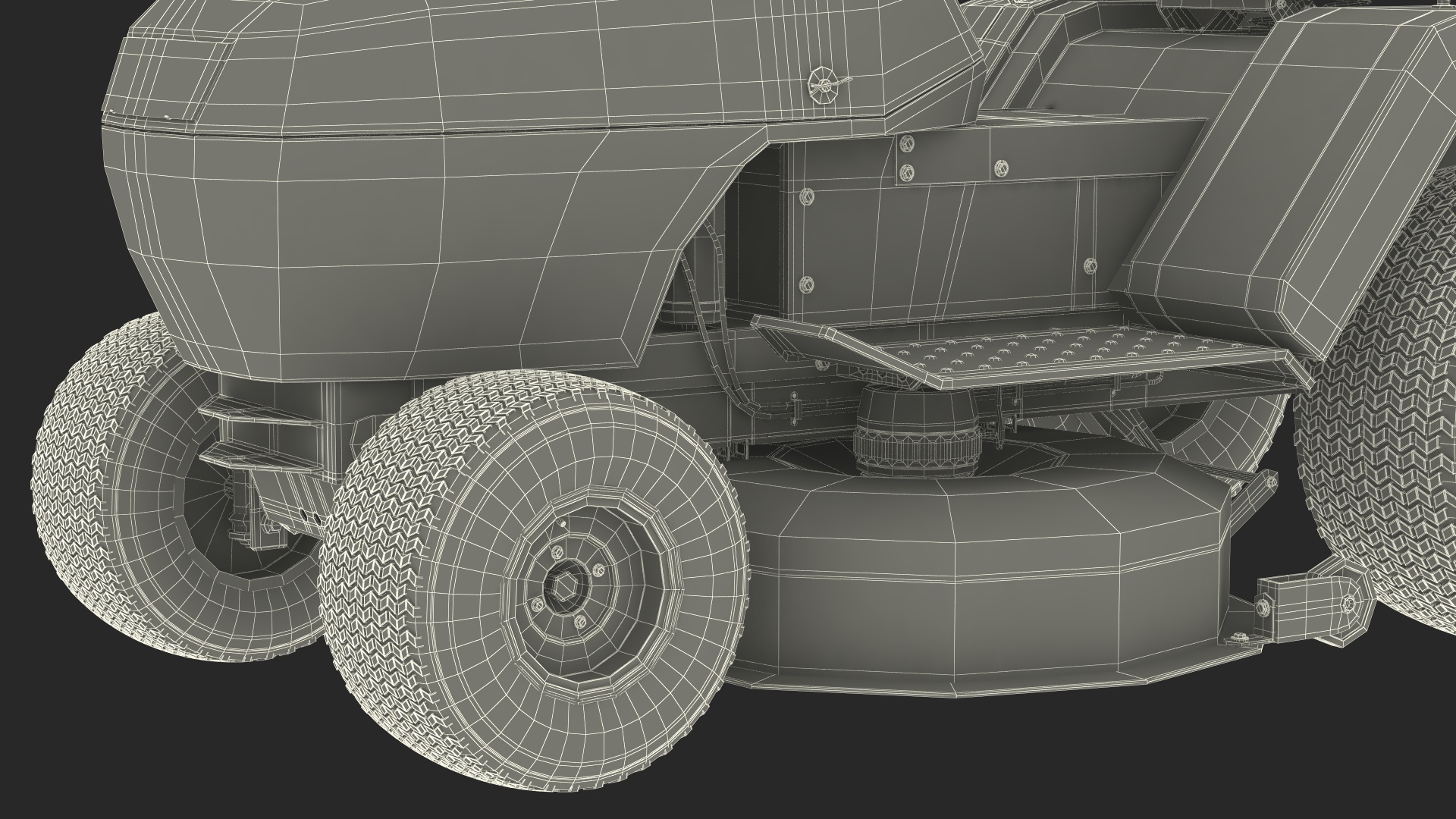 3D Snapper Lawn Tractor Rigged for Maya
