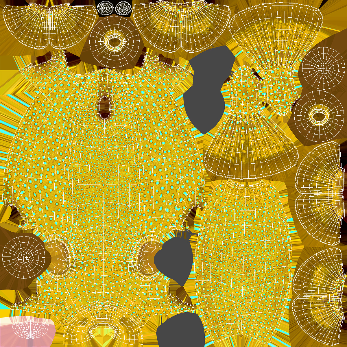 Yellow Spotted Boxfish 3D