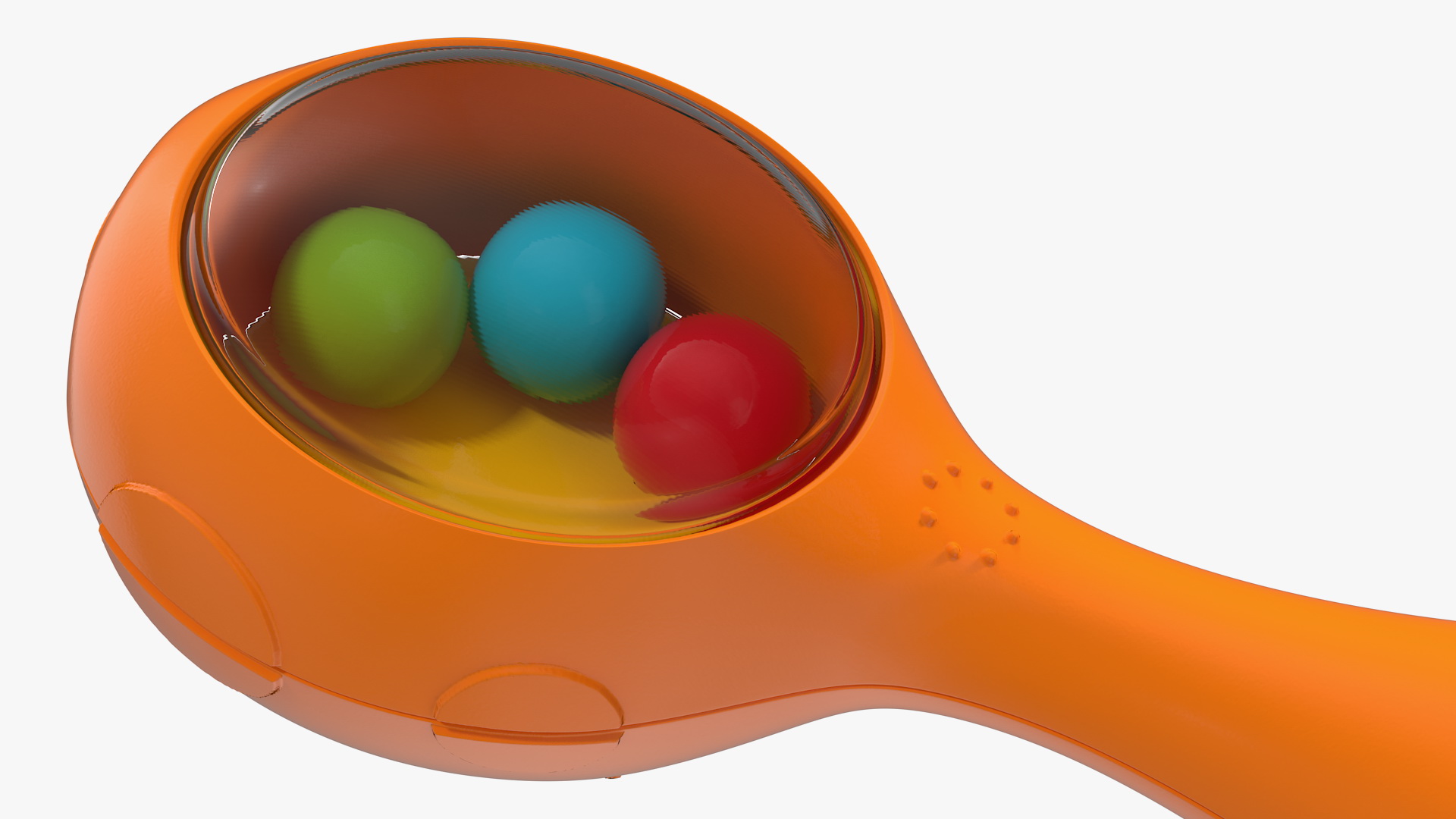 3D Fisher Price Orange Baby Rattle