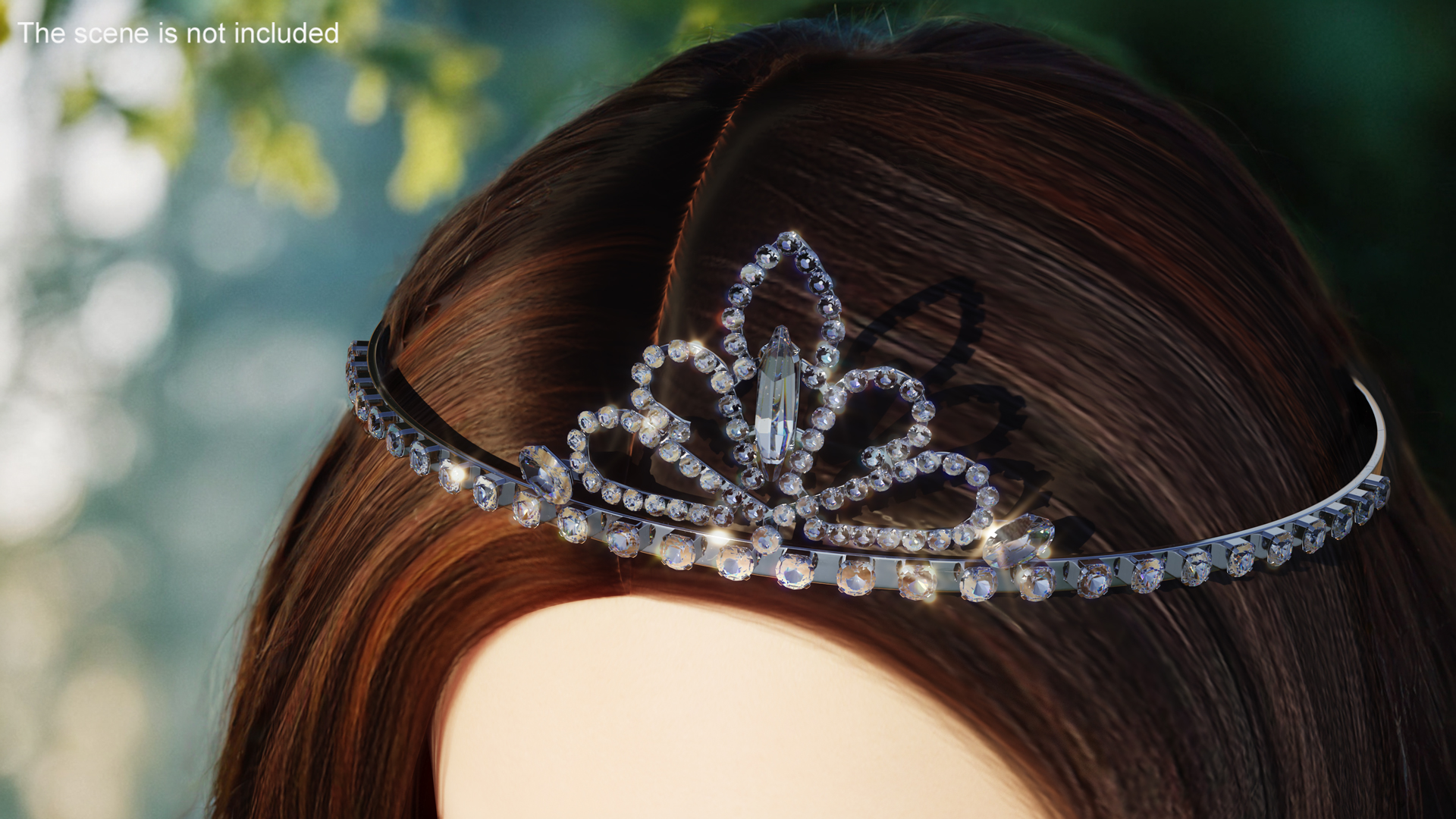 Jeweled Tiara Headband 3D