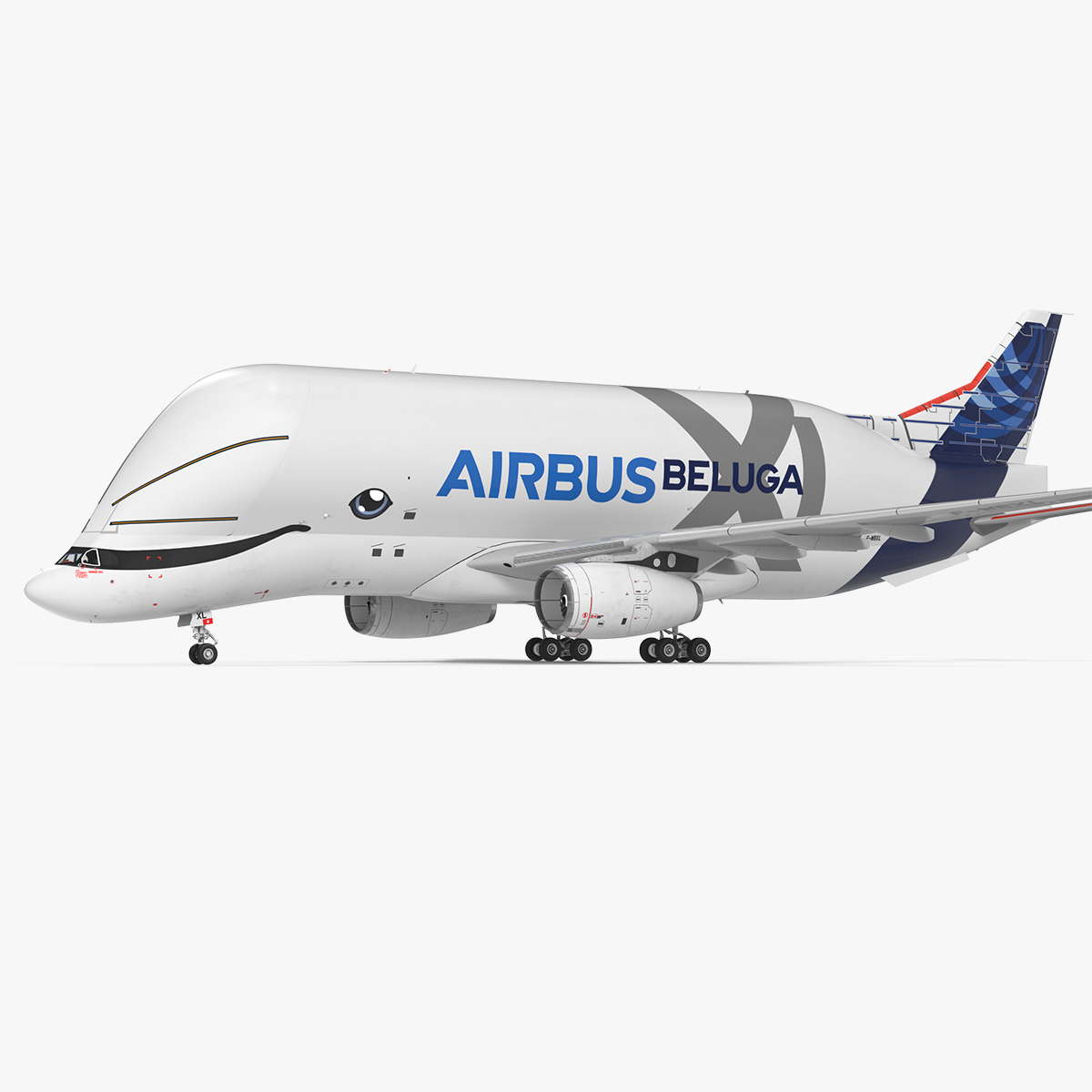 Airbus Beluga XL Large Transport Aircraft 3D Model, view 7