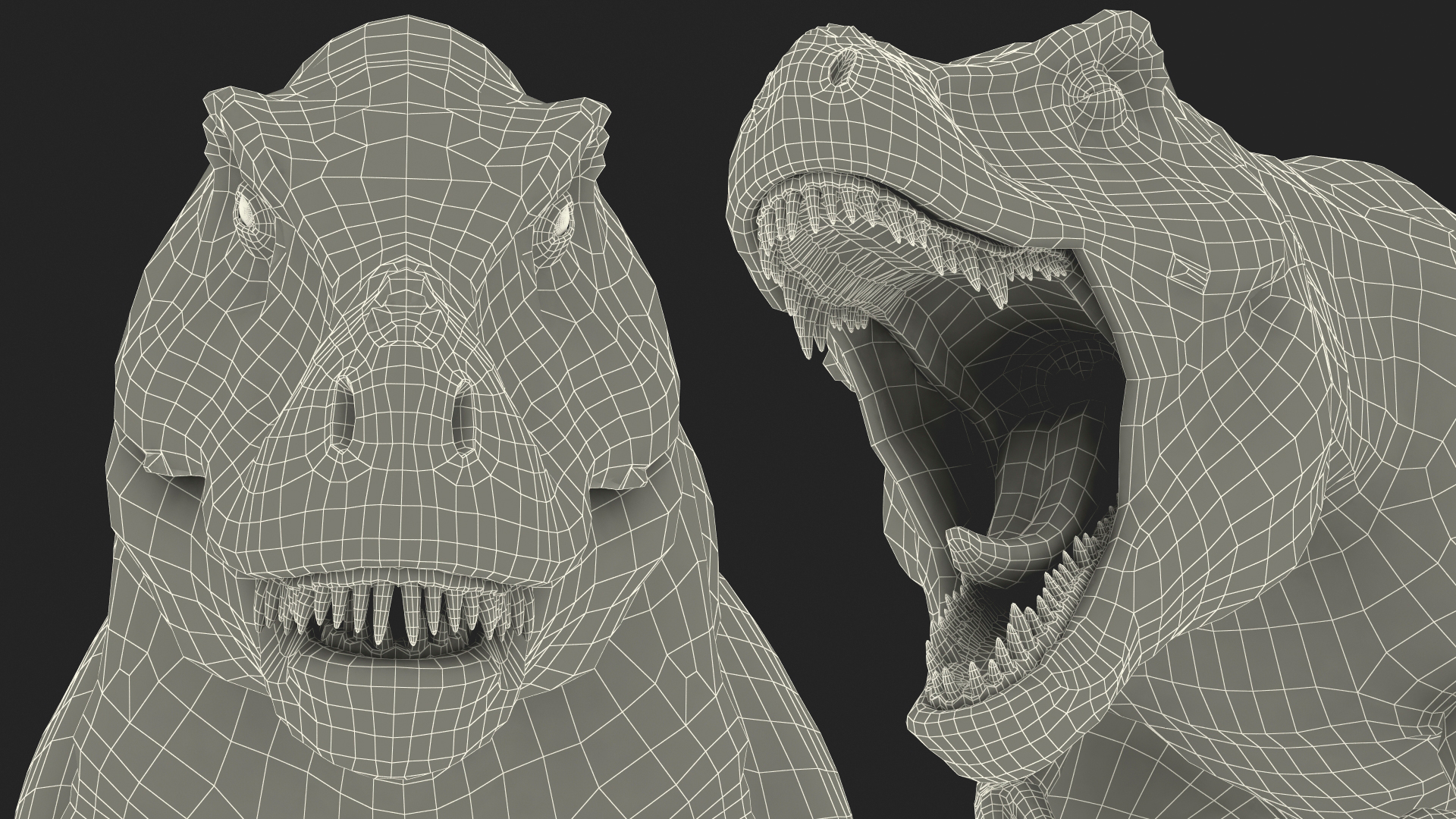3D Animated Tyrannosaurus Rex Roaring Rigged