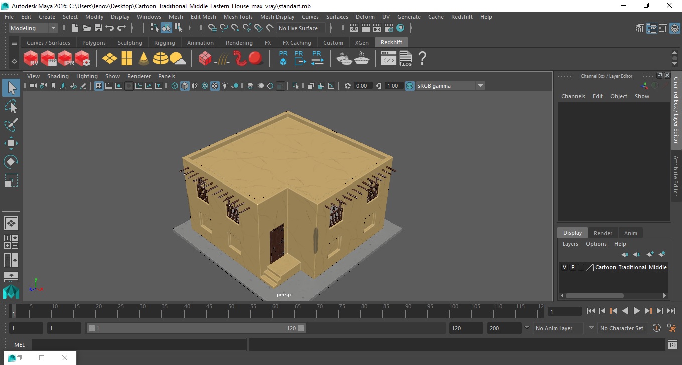 3D model Cartoon Traditional Middle Eastern House