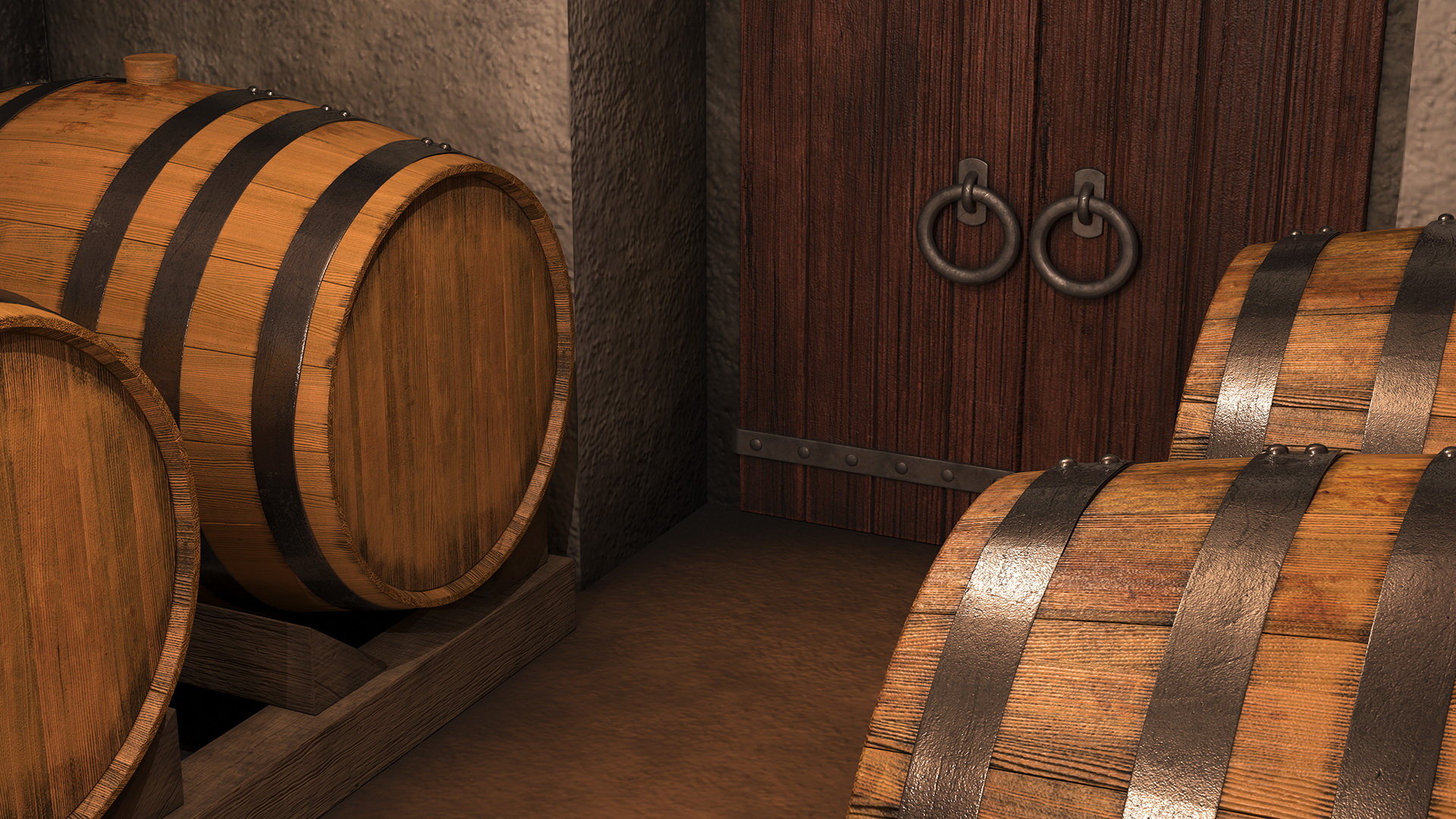 Old Wine Cellar Interior 3D model