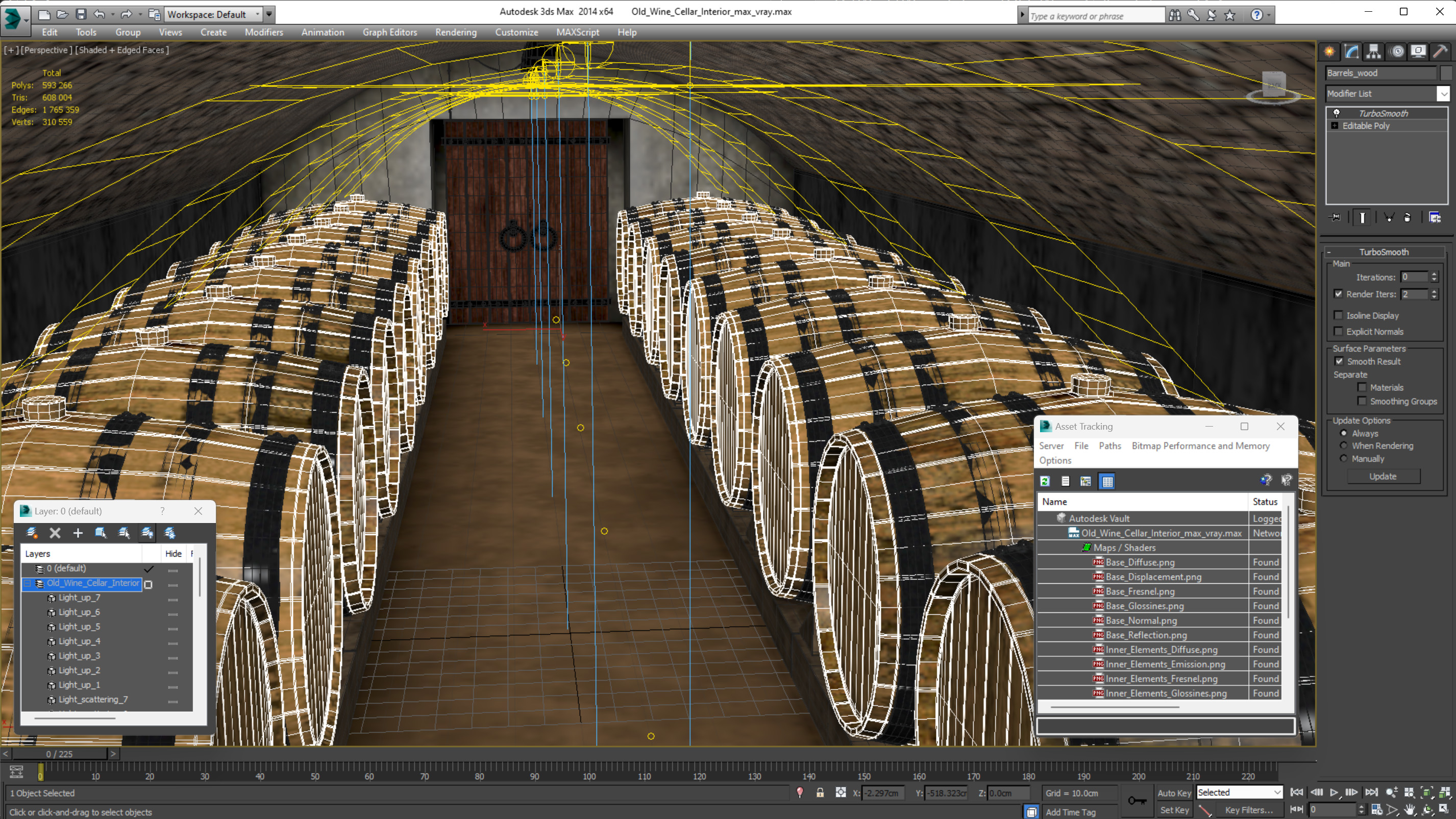 Old Wine Cellar Interior 3D model