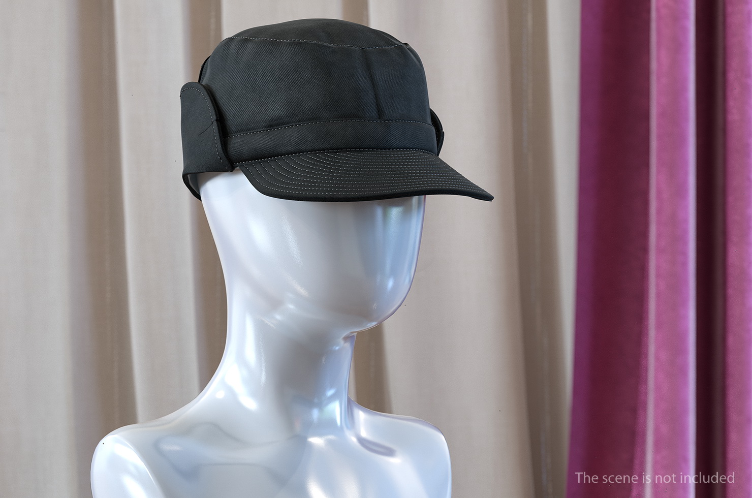 3D model Black Field Hat