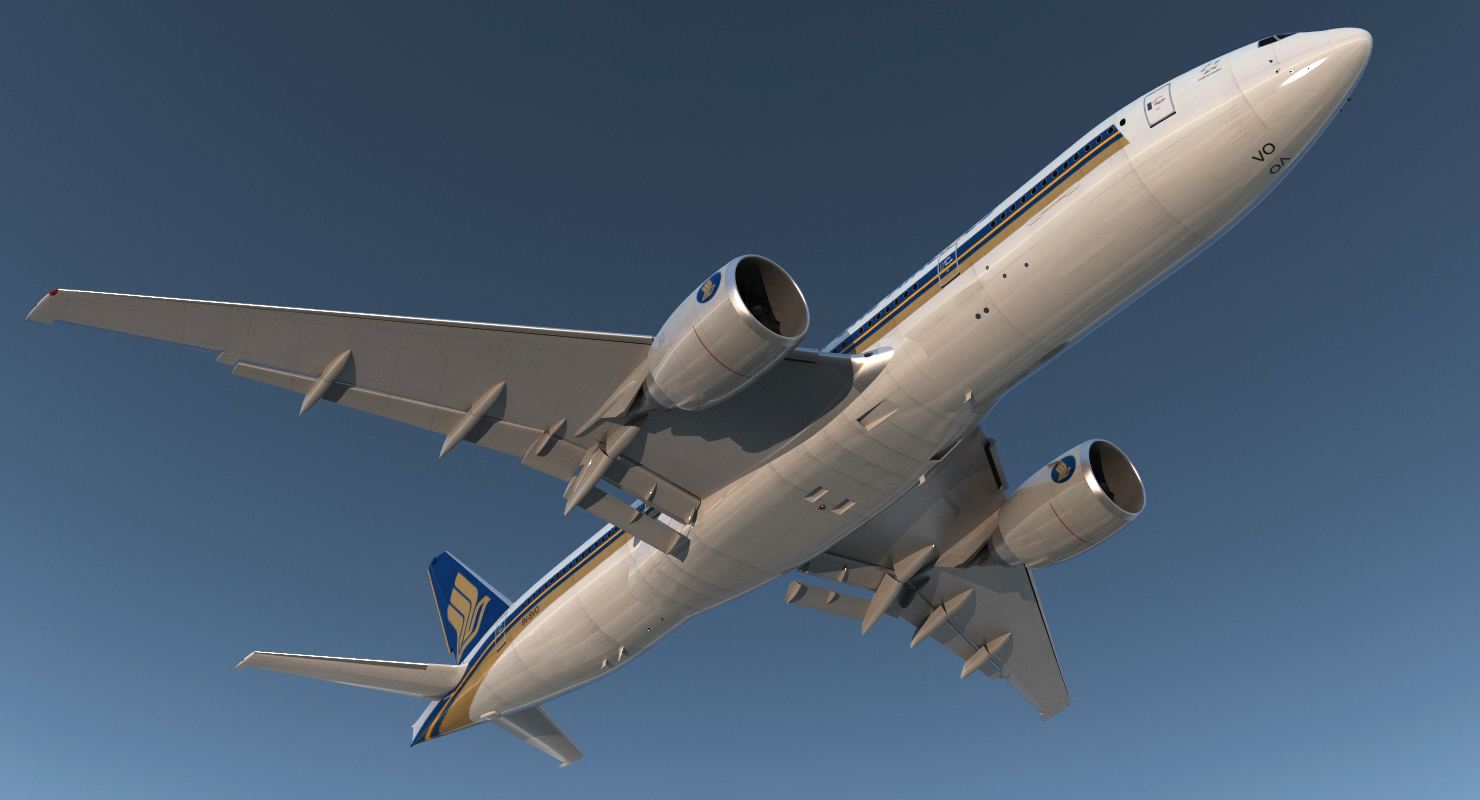 3D Boeing 777 200 Singapore Airlines model