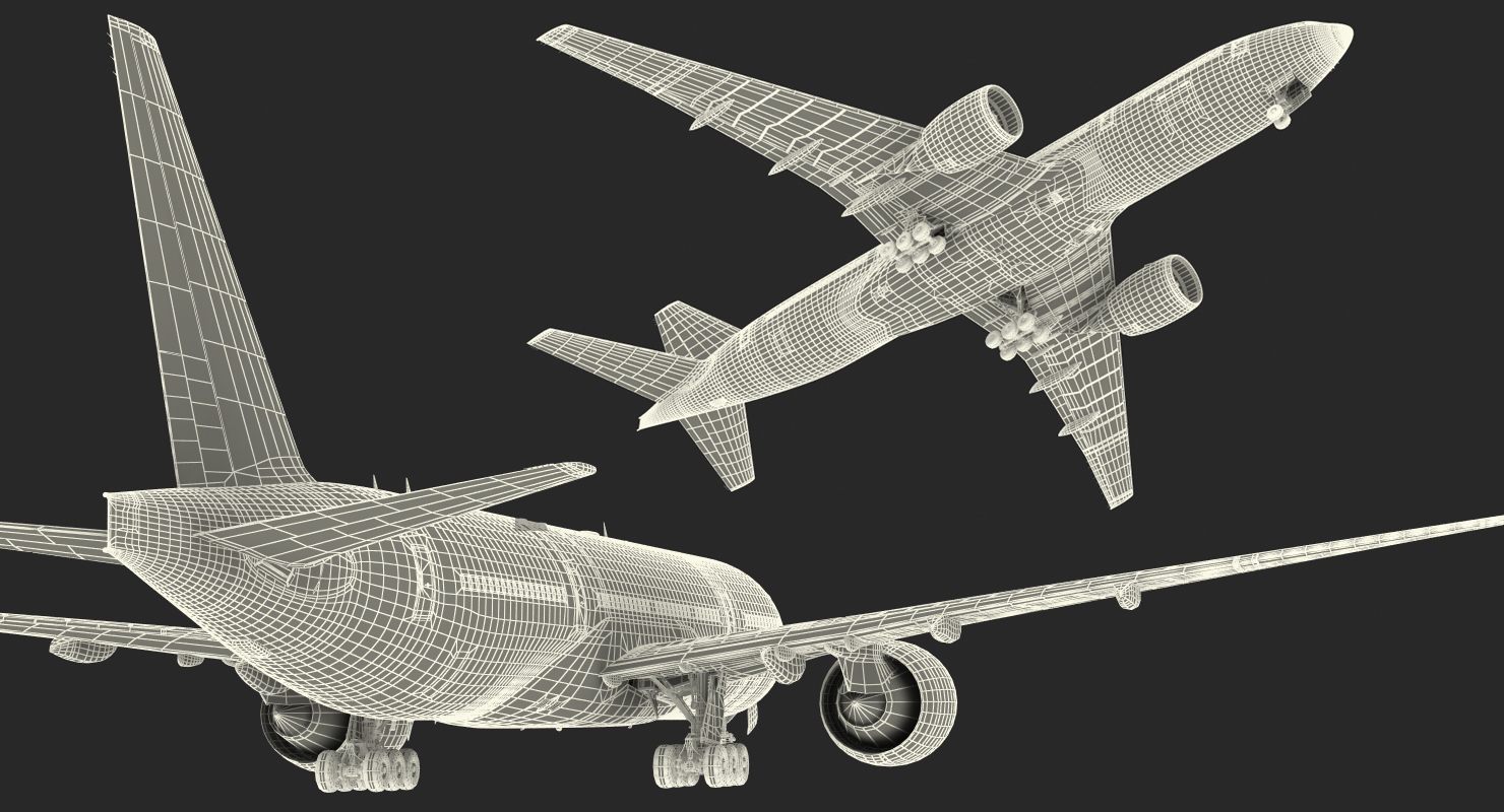 3D Boeing 777 200 Singapore Airlines model