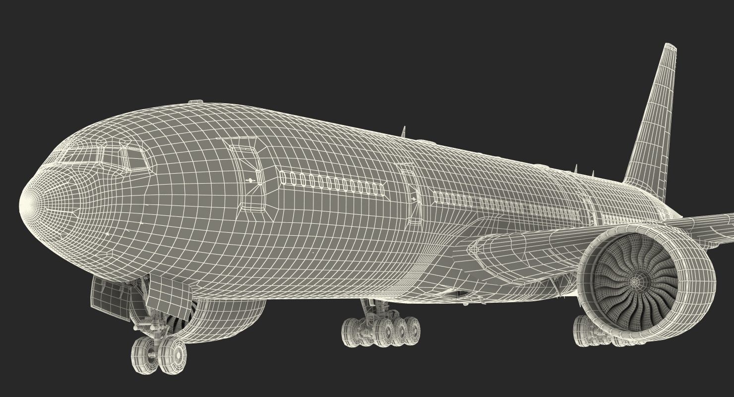 3D Boeing 777 200 Singapore Airlines model