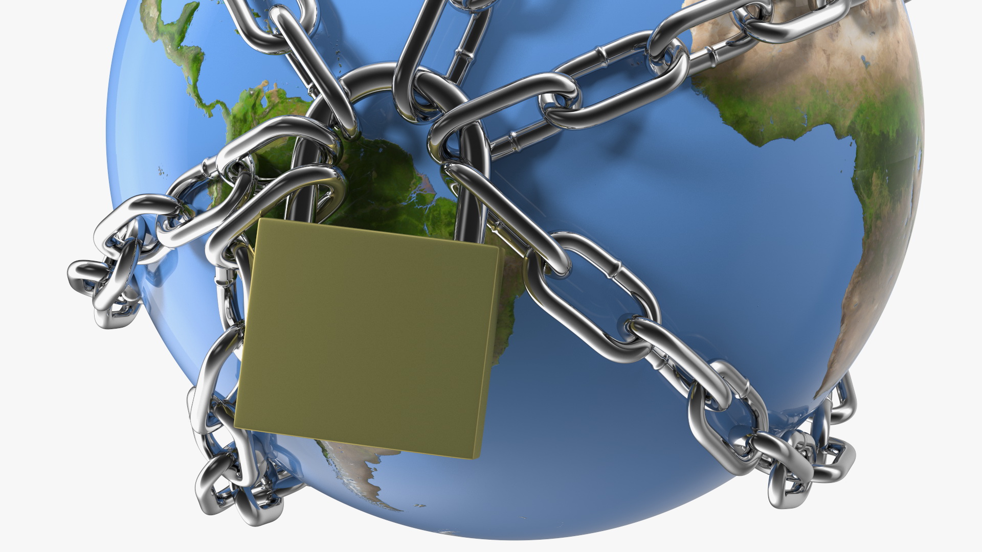 3D Earth Stylized with Chains
