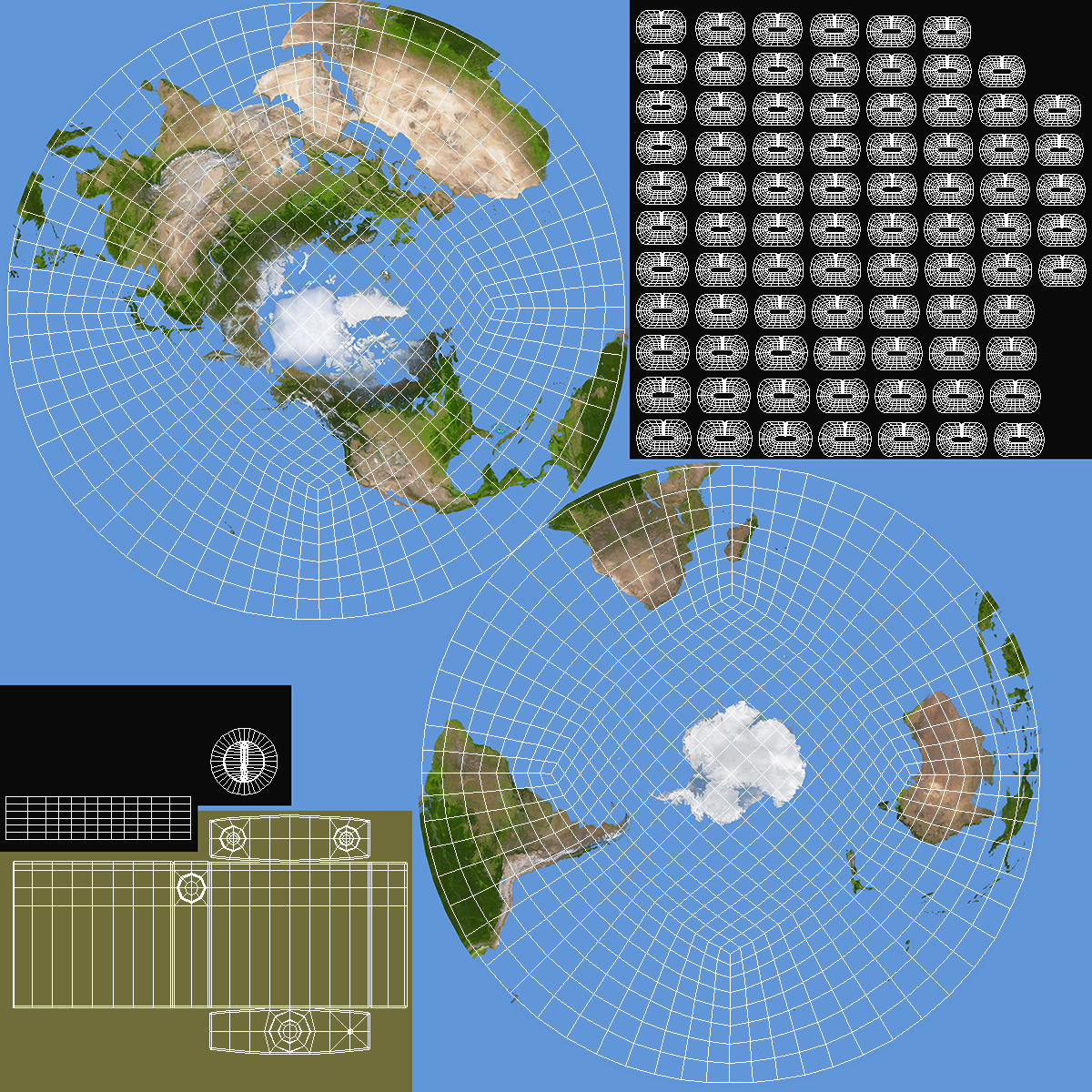 3D Earth Stylized with Chains