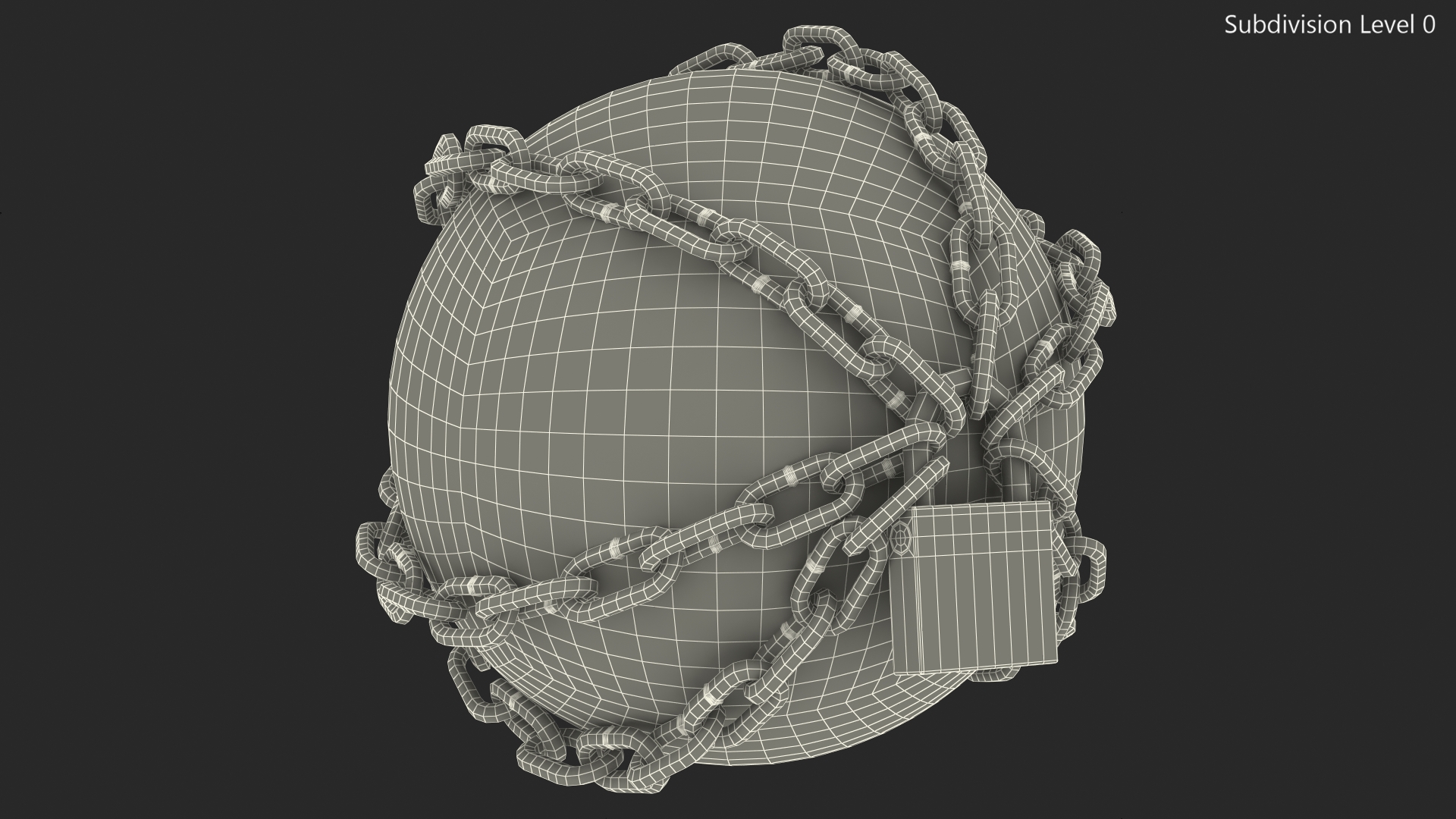3D Earth Stylized with Chains
