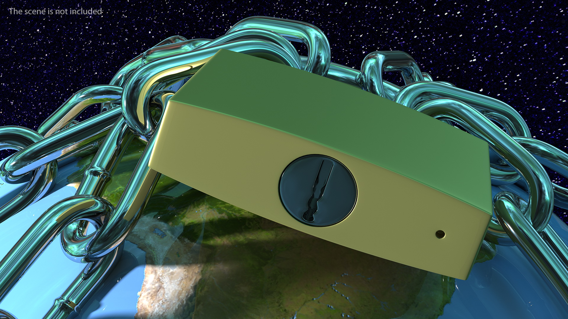 3D Earth Stylized with Chains