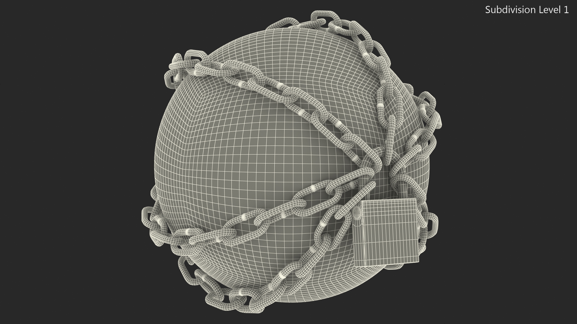3D Earth Stylized with Chains
