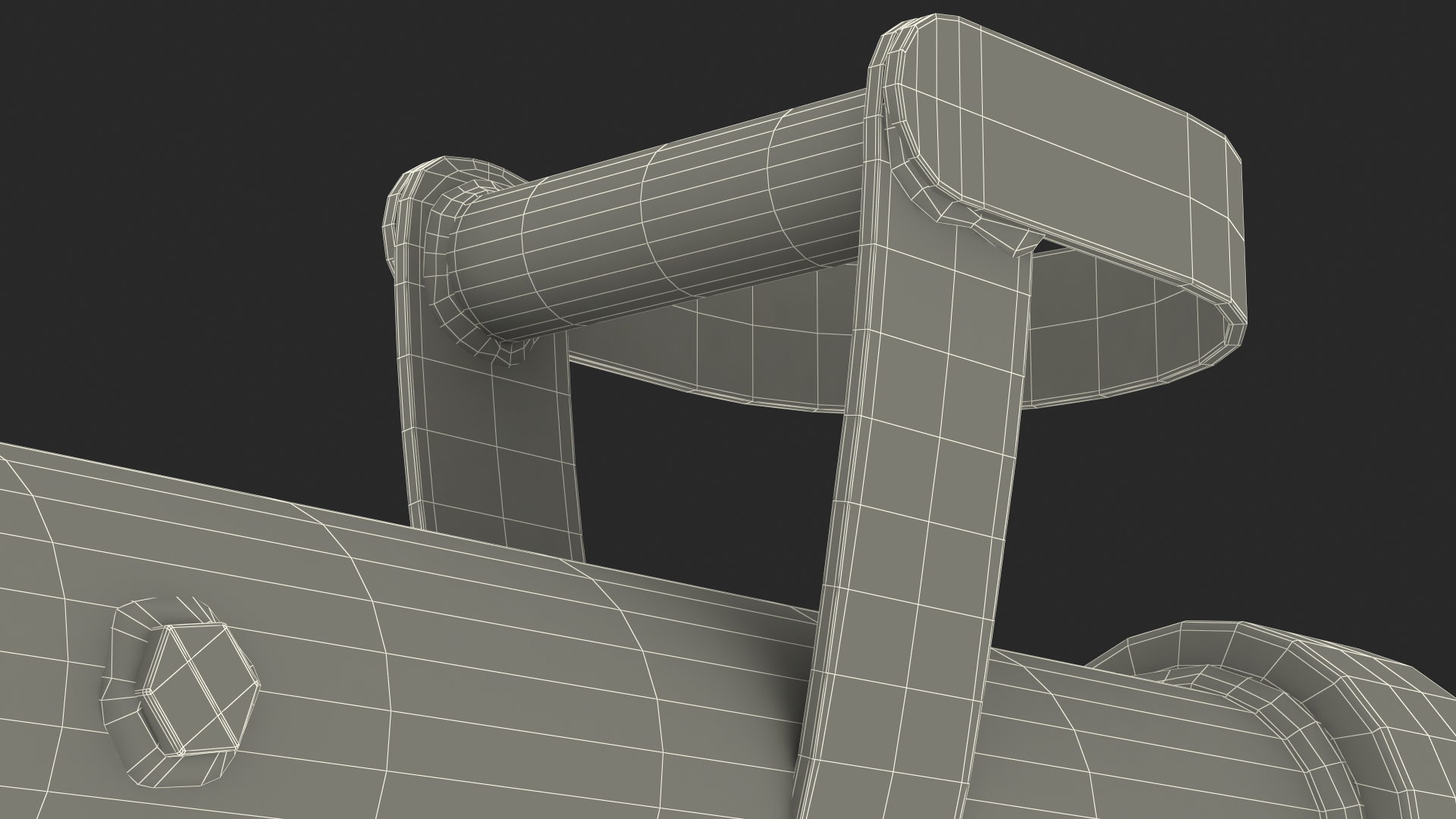 3D Modern Battering Ram Damaged model