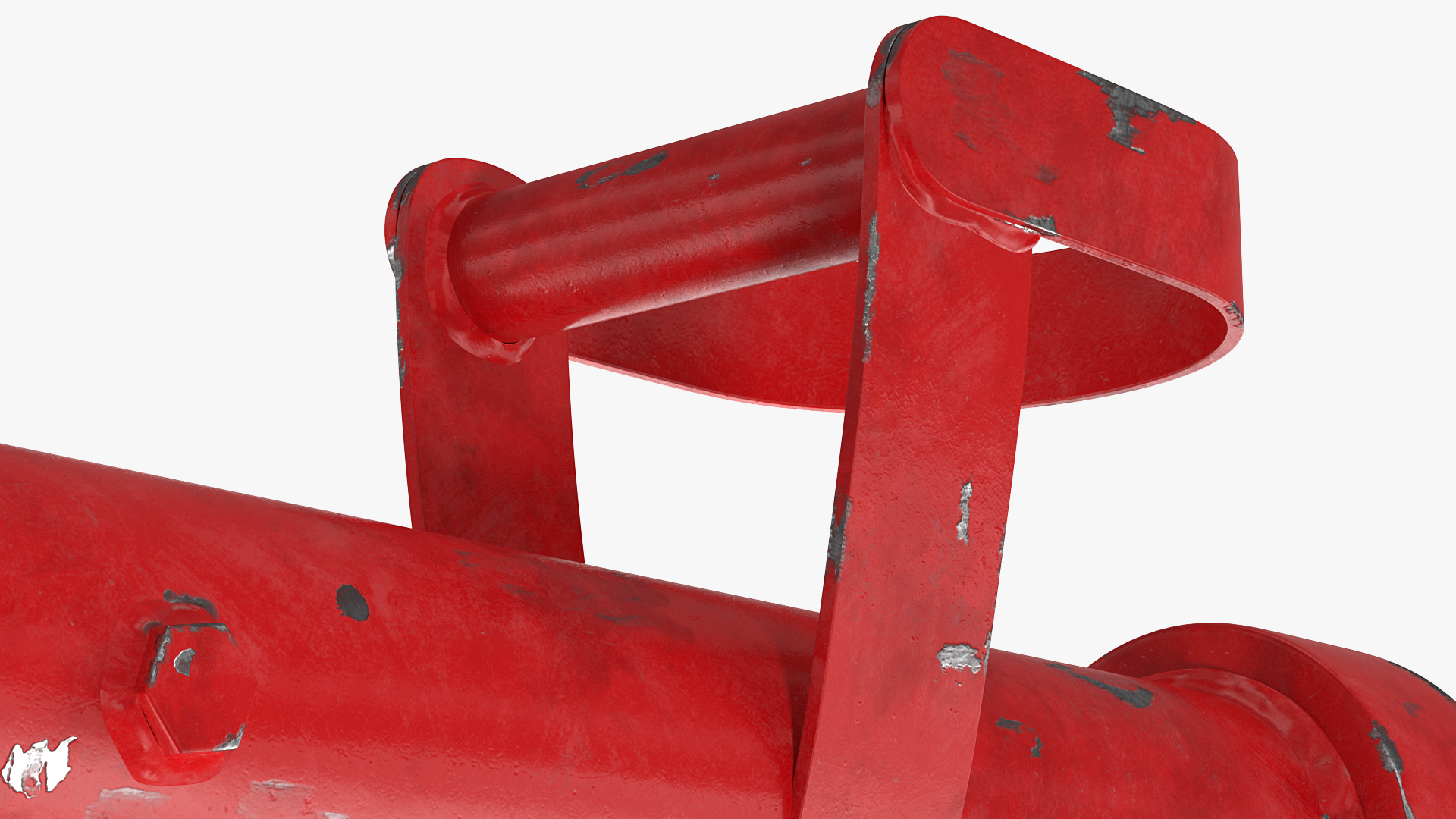 3D Modern Battering Ram Damaged model