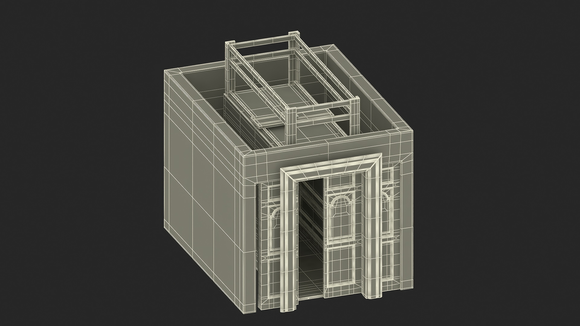 3D model Vintage Elevator Lit