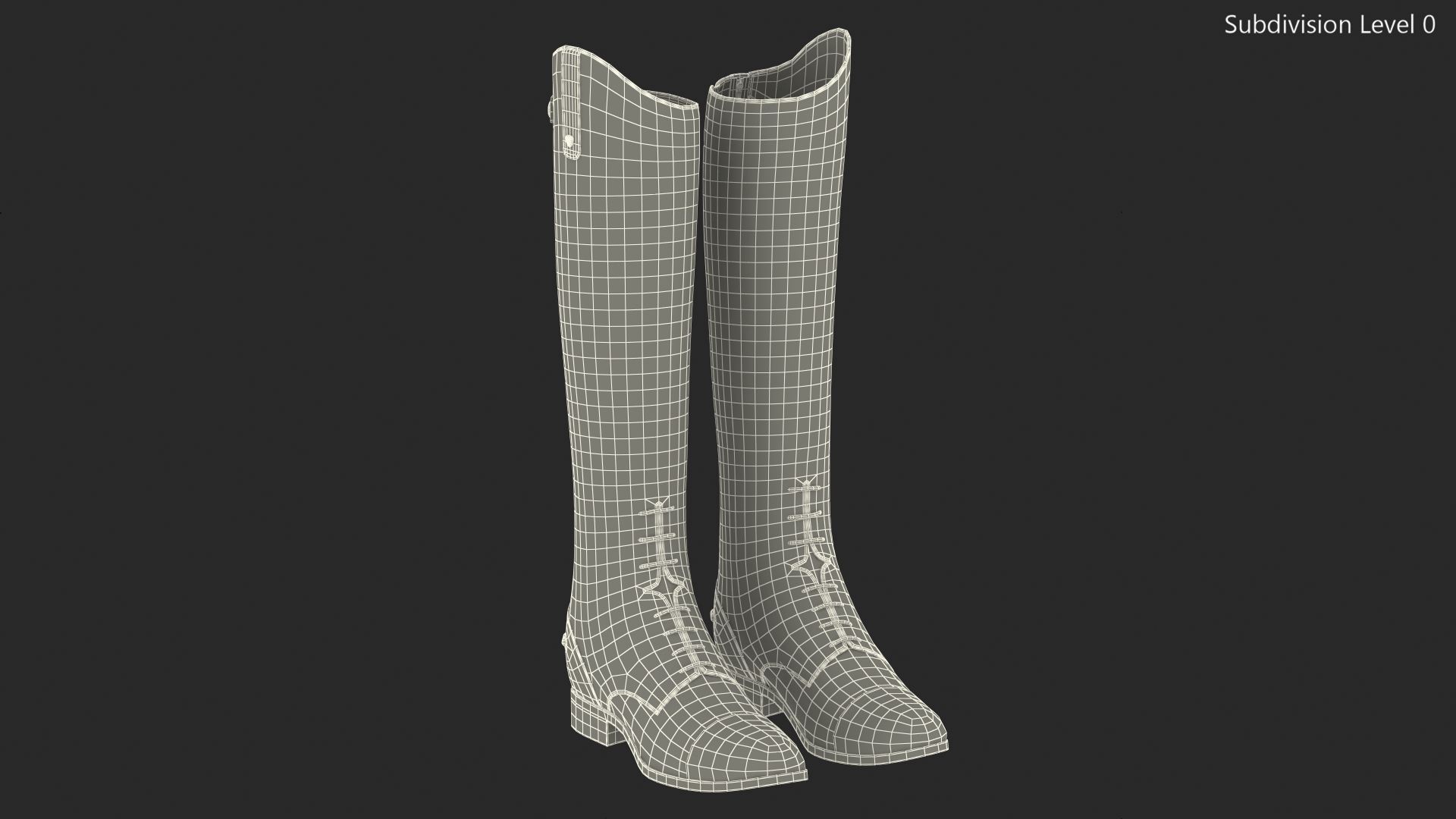 Horse Riding Boots Brown 3D model