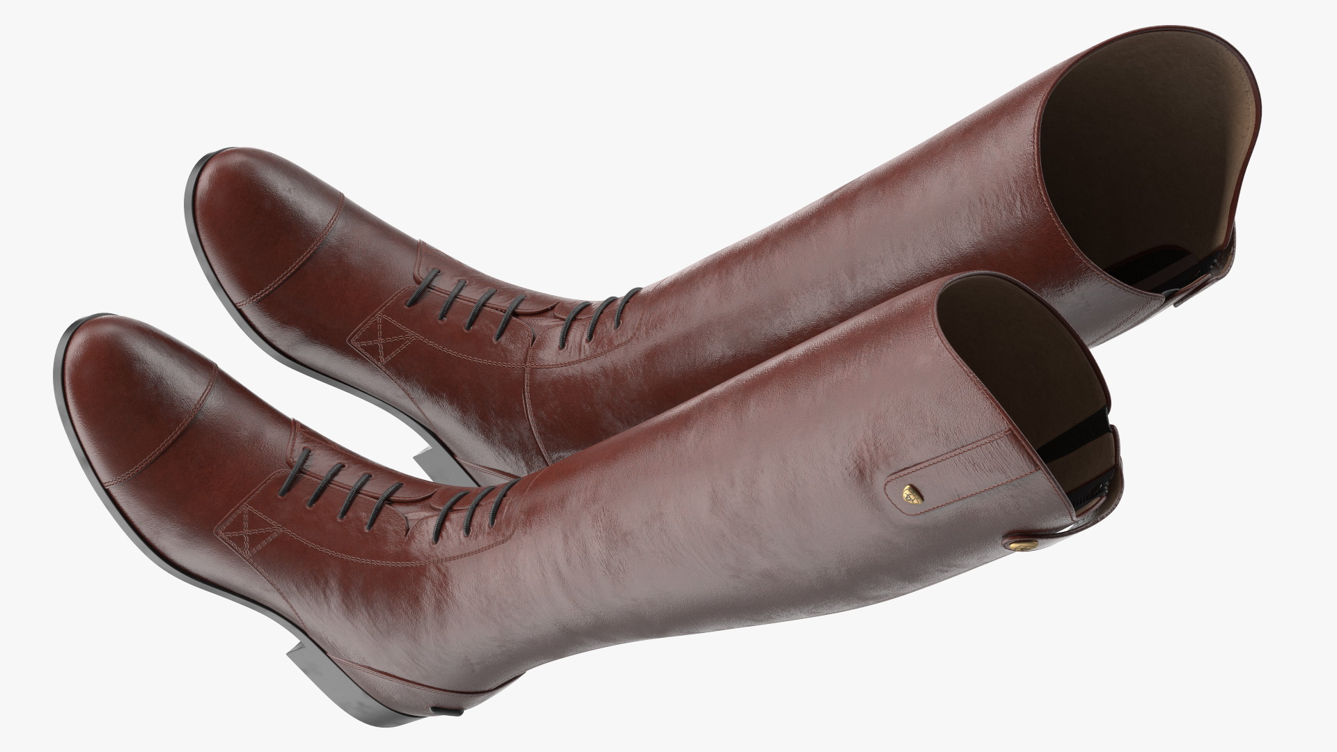 Horse Riding Boots Brown 3D model