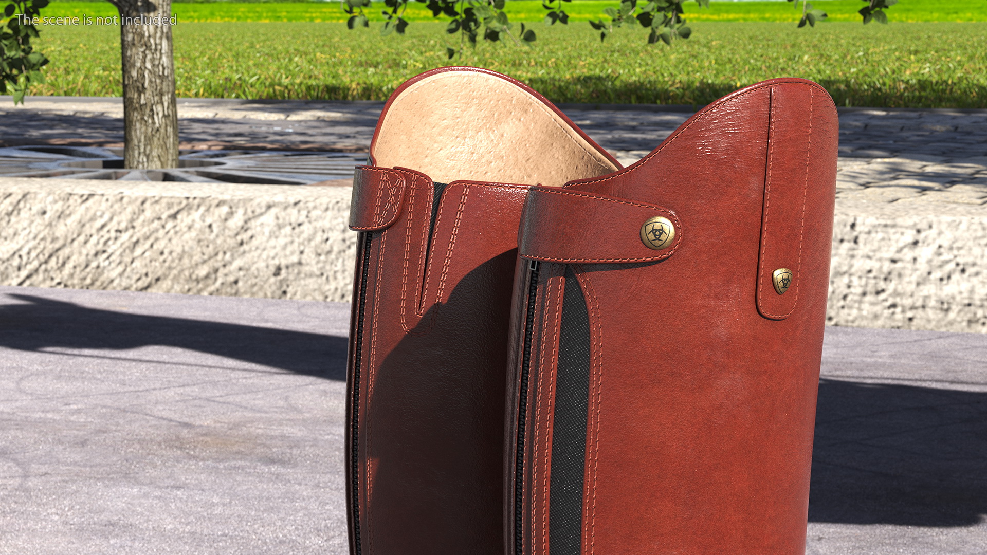 Horse Riding Boots Brown 3D model