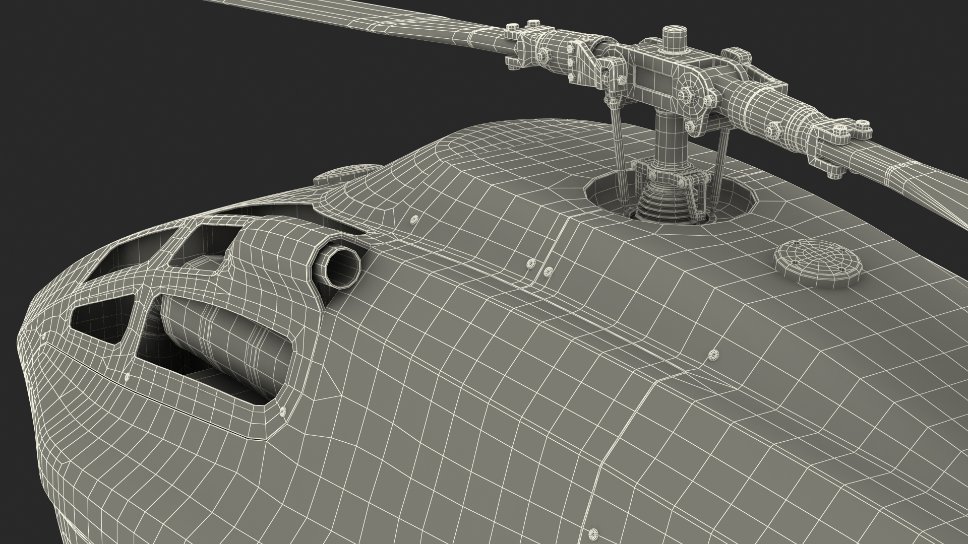 3D UMS Skeldar V200 UAV Helicopter Rigged model