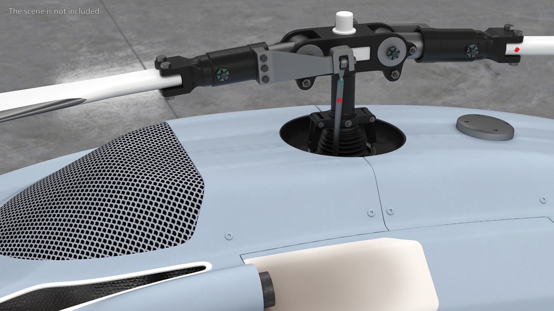 3D UMS Skeldar V200 UAV Helicopter Rigged model