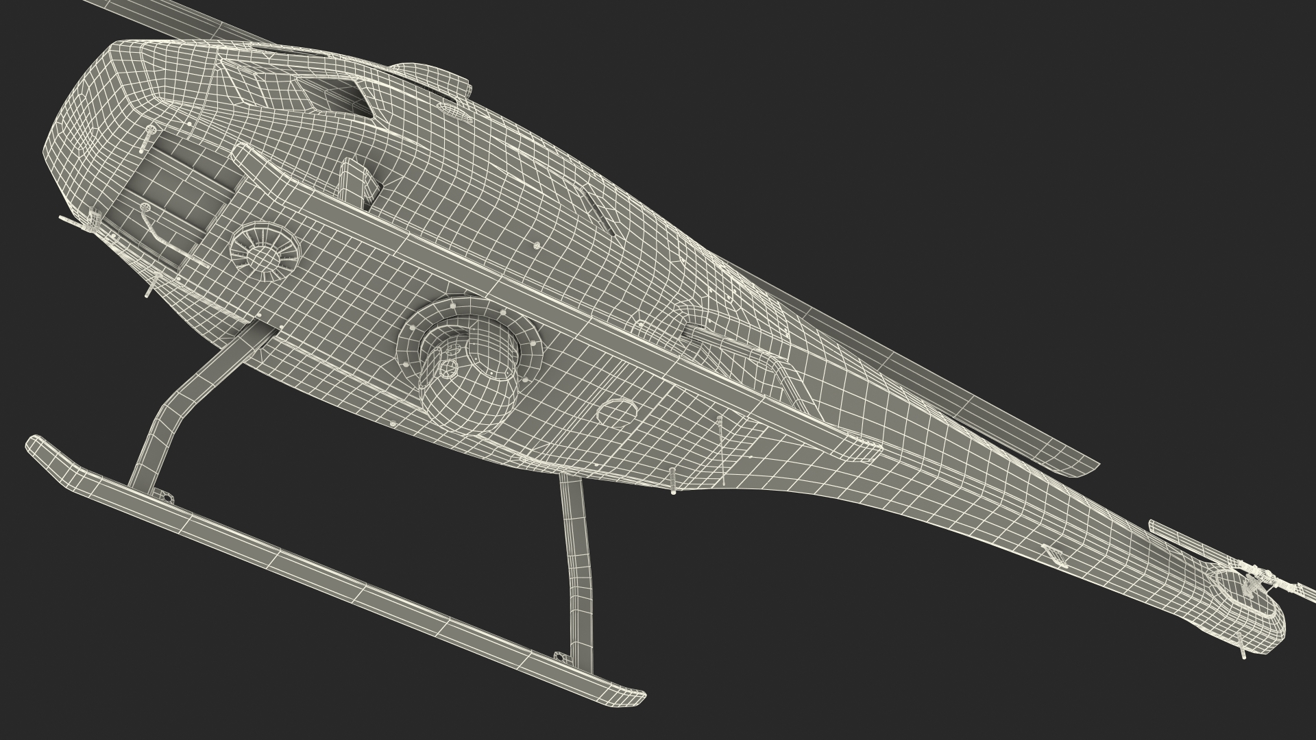 3D UMS Skeldar V200 UAV Helicopter Rigged model
