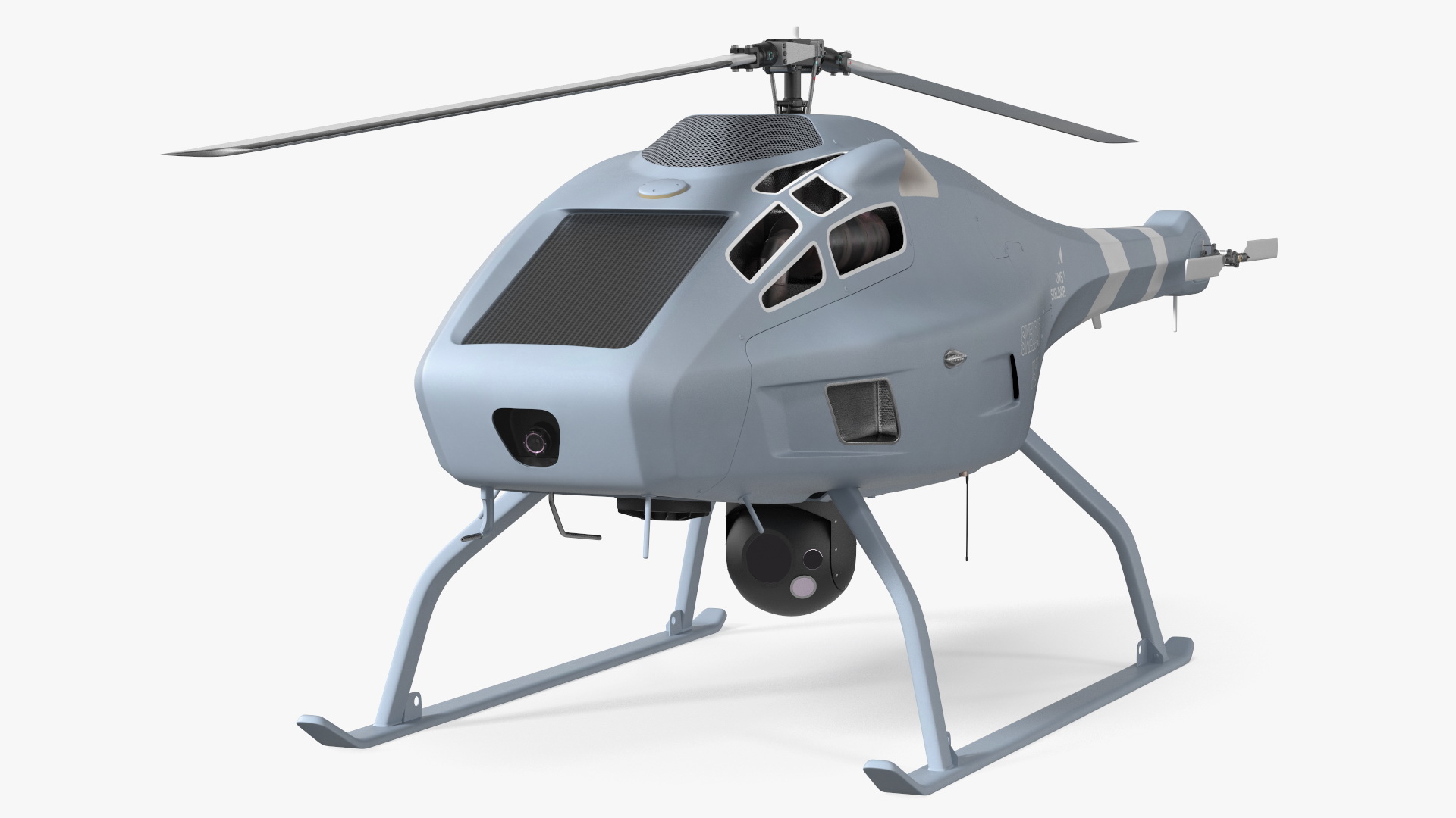 3D UMS Skeldar V200 UAV Helicopter Rigged model