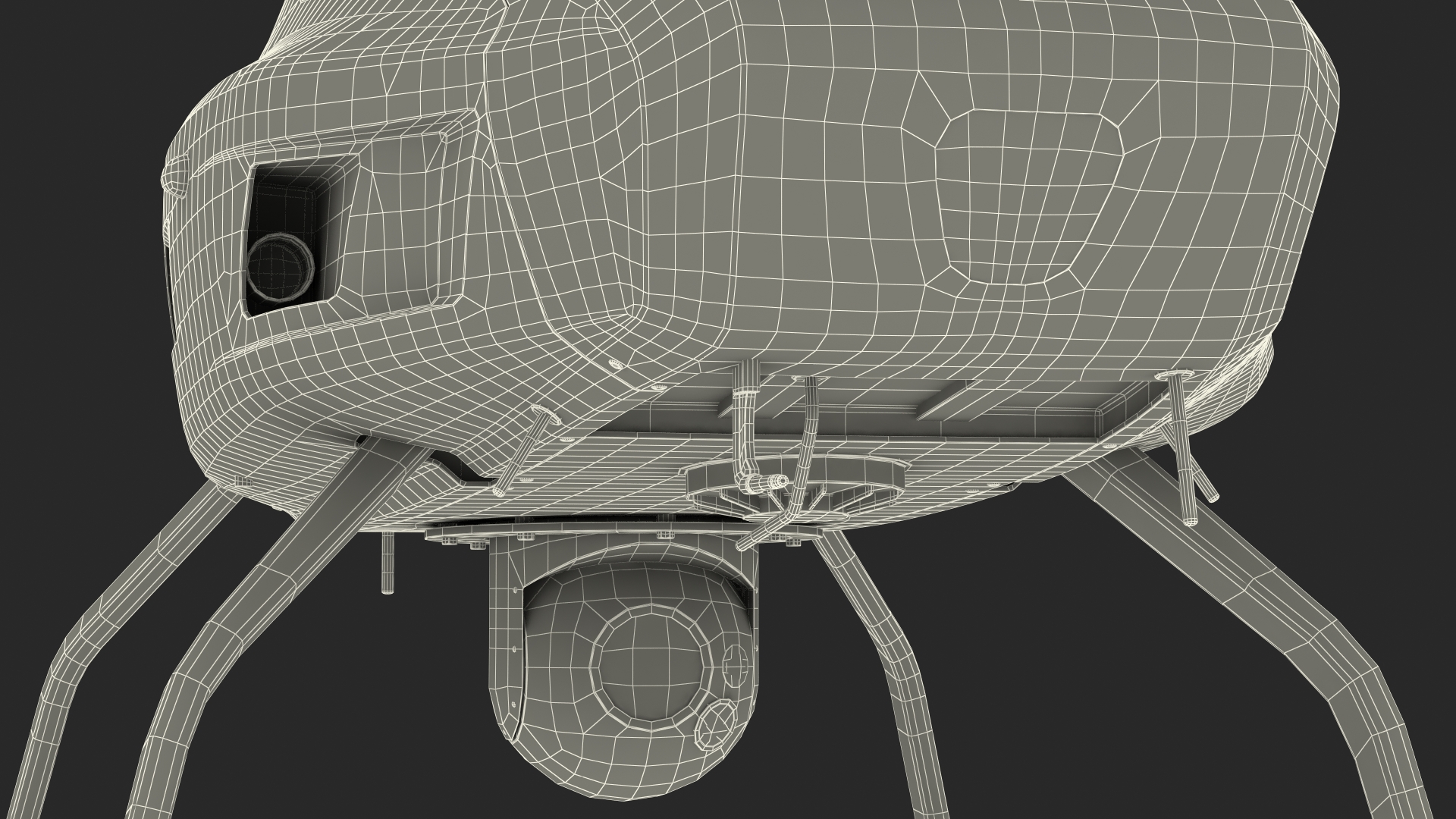3D UMS Skeldar V200 UAV Helicopter Rigged model