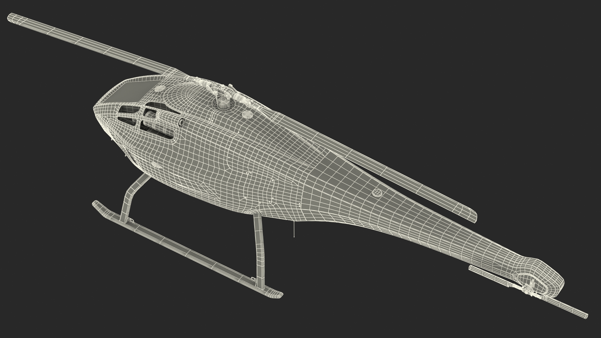 3D UMS Skeldar V200 UAV Helicopter Rigged model