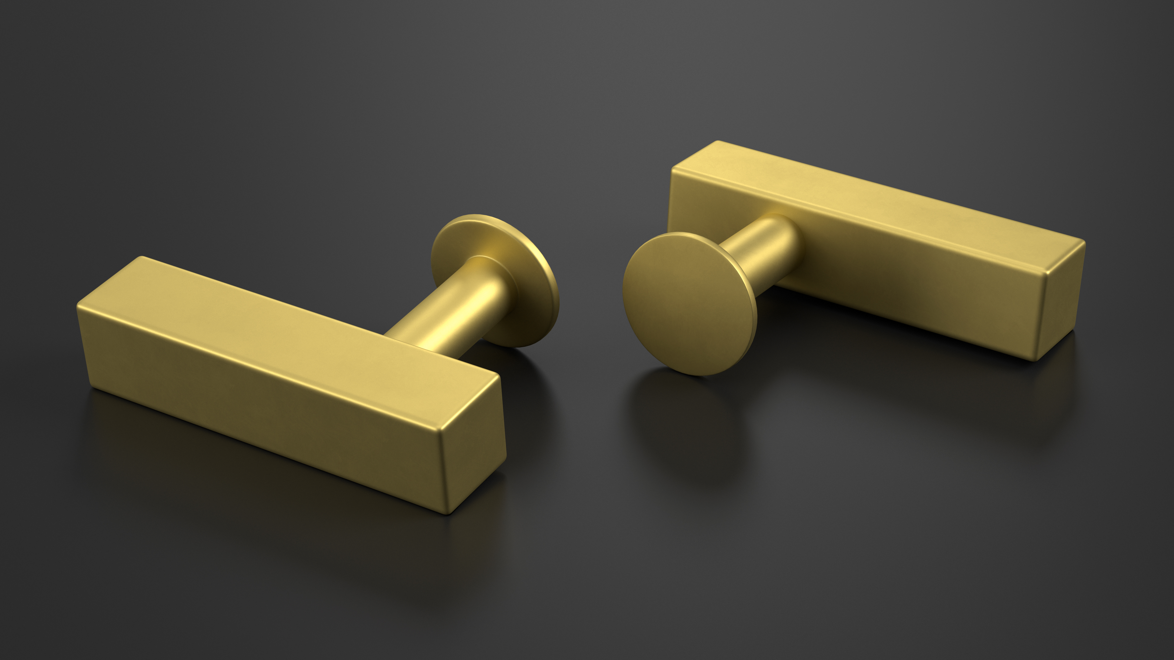 3D Kitchen Cabinet Handle Knob Rectangular Bronze