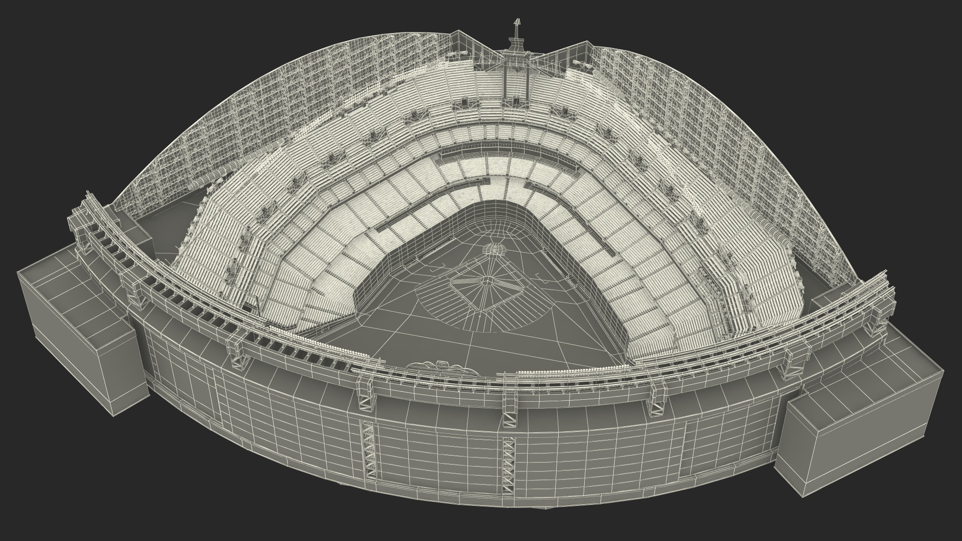 3D American Family Field Tennis model