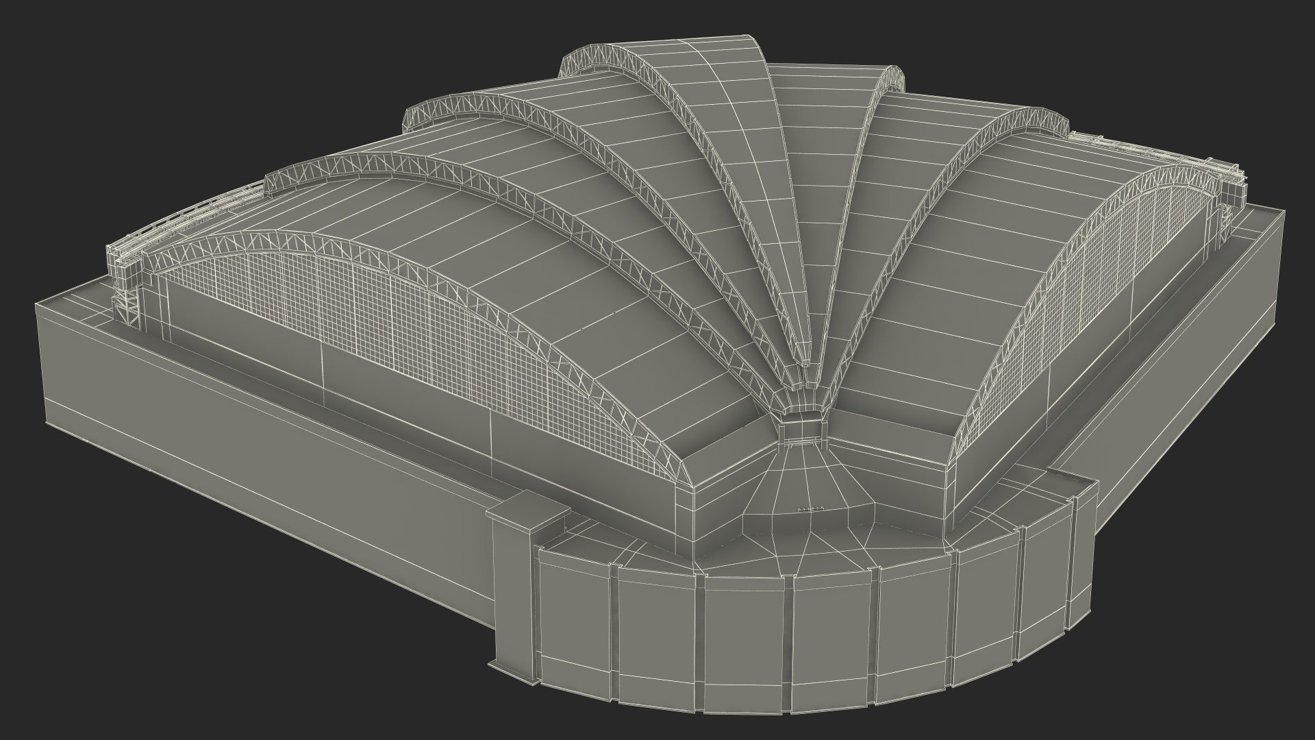 3D American Family Field Tennis model