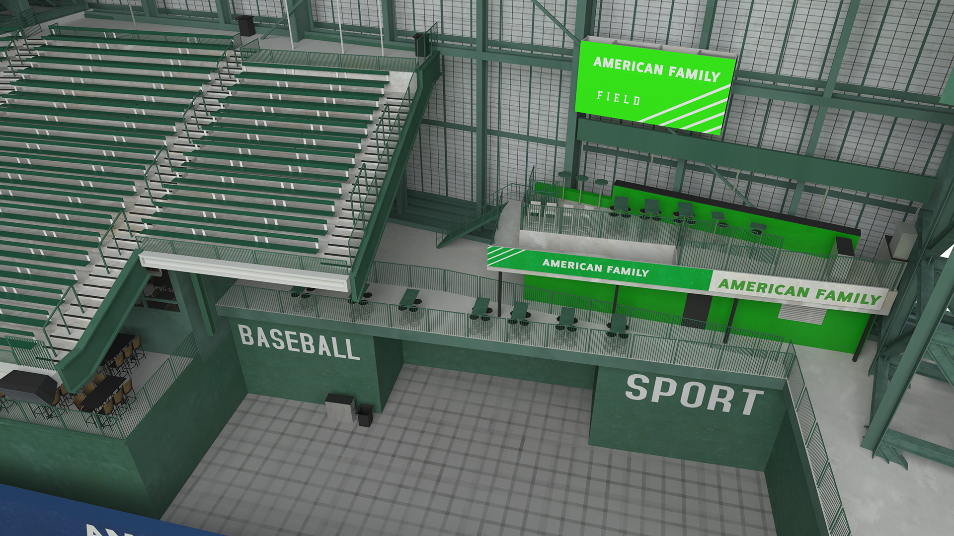 3D American Family Field Tennis model