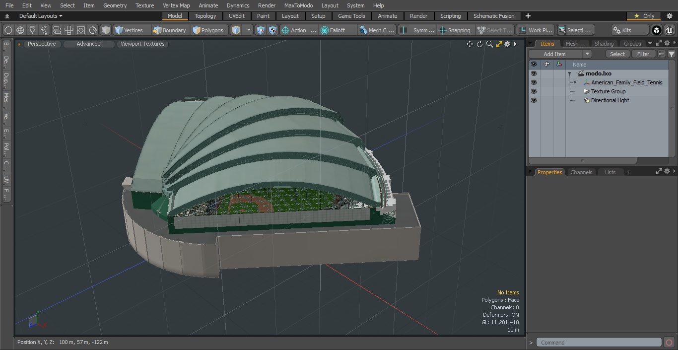 3D American Family Field Tennis model