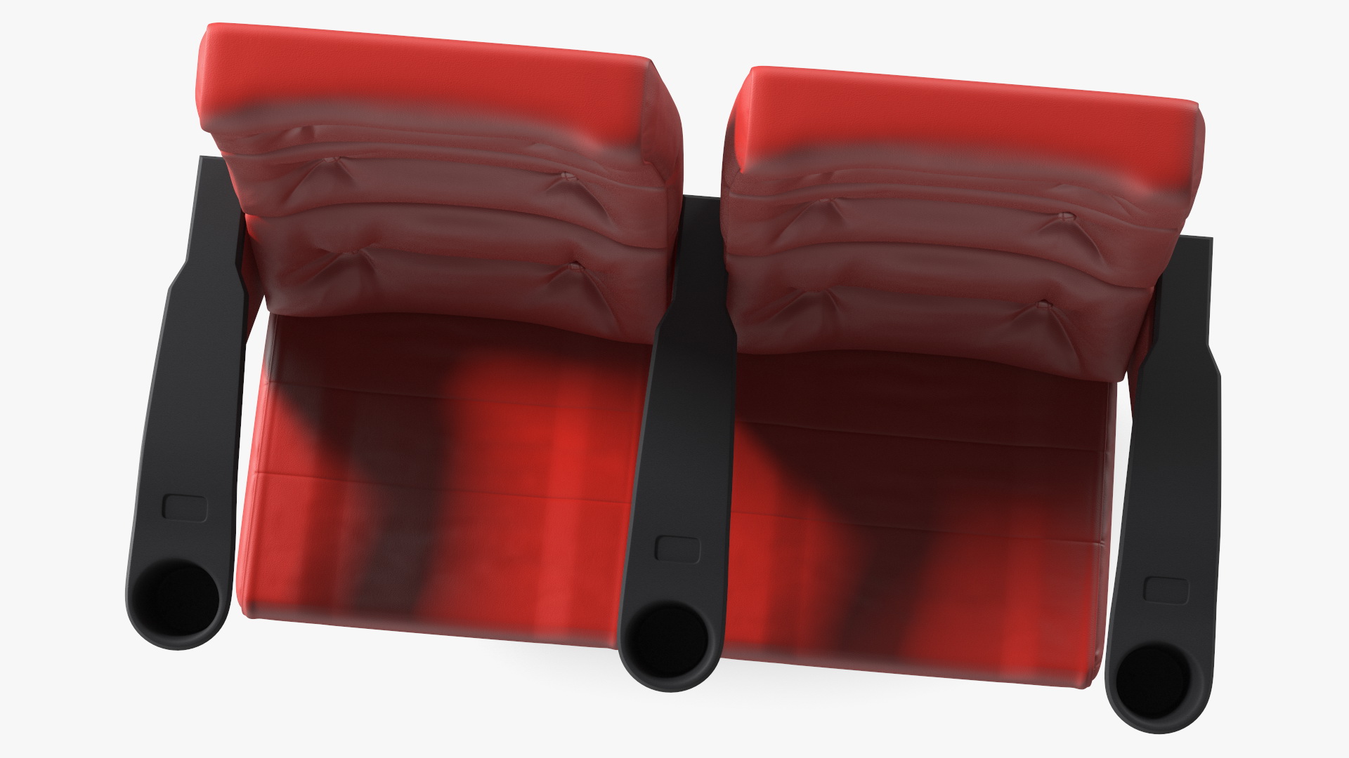 3D model Leather Cinema Chairs for Two Places Red