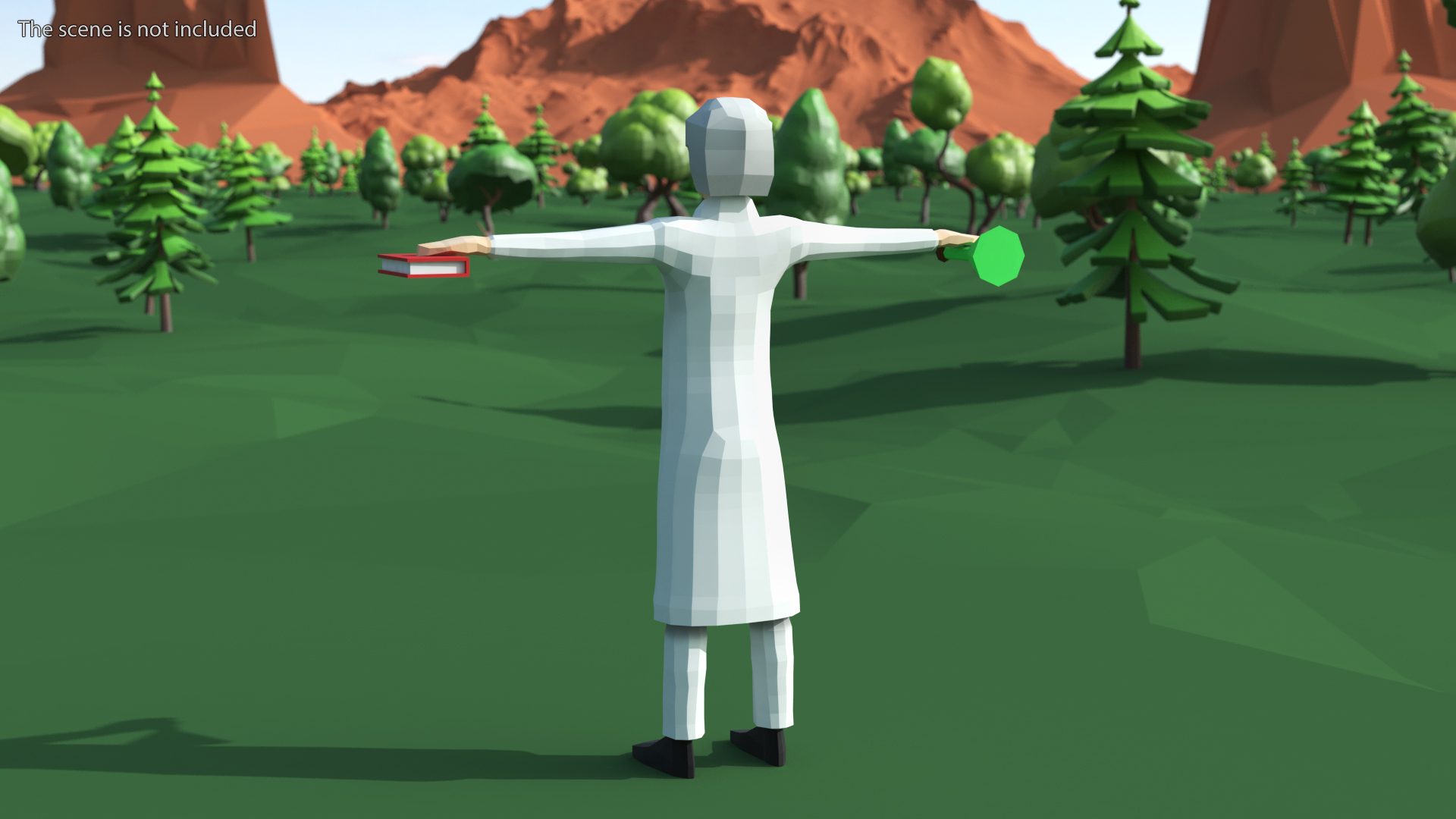 Scientist Low Poly Rigged for Maya 3D model
