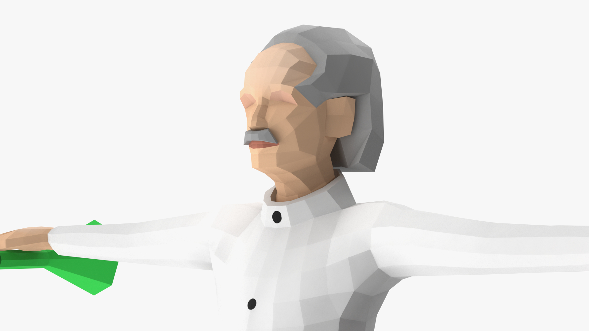 Scientist Low Poly Rigged for Maya 3D model
