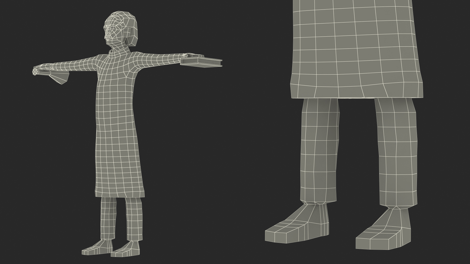 Scientist Low Poly Rigged for Maya 3D model