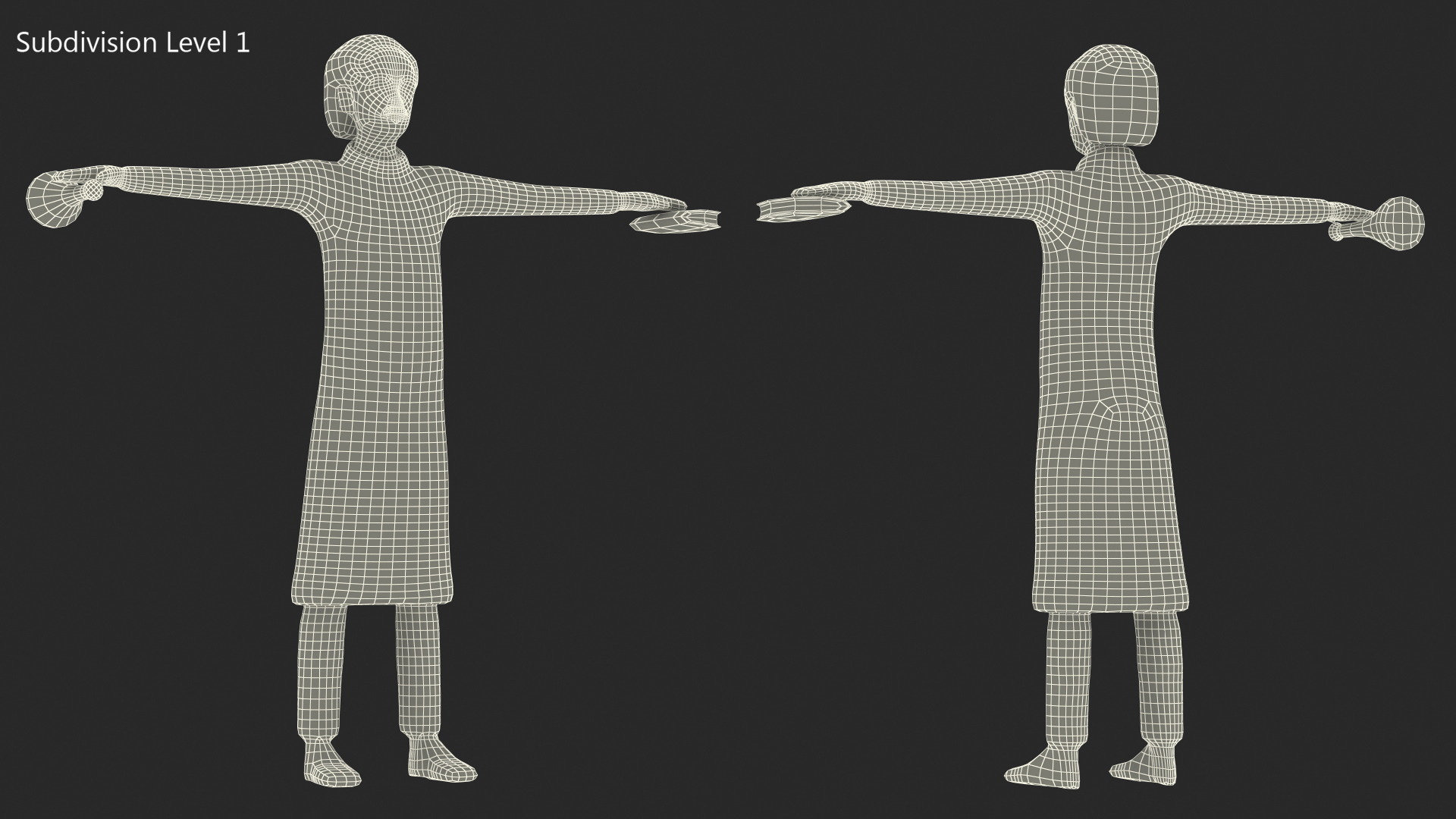 Scientist Low Poly Rigged for Maya 3D model