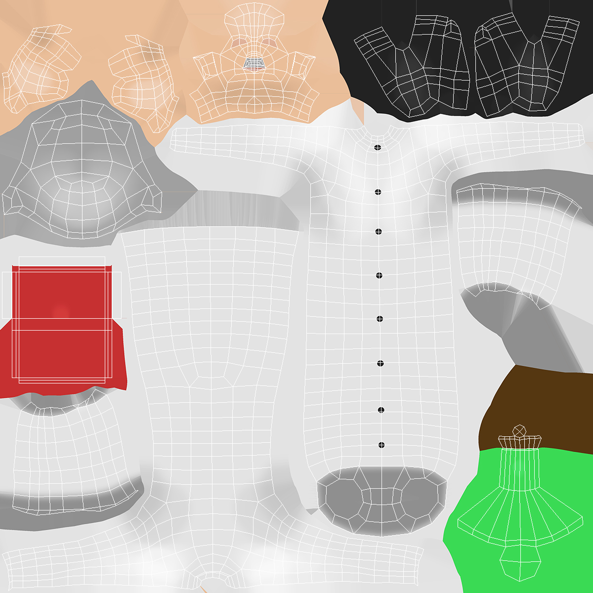 Scientist Low Poly Rigged for Maya 3D model