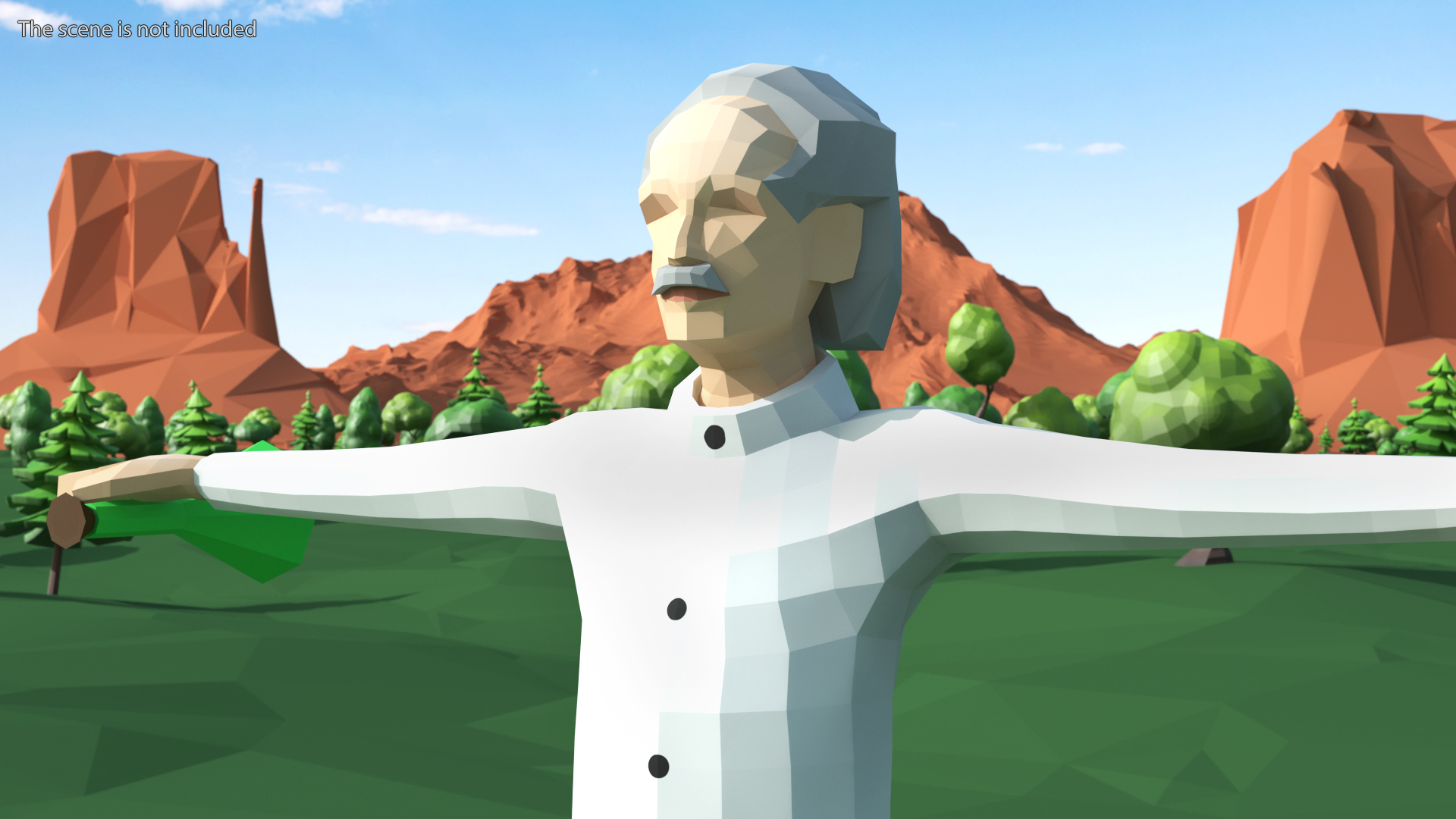Scientist Low Poly Rigged for Maya 3D model