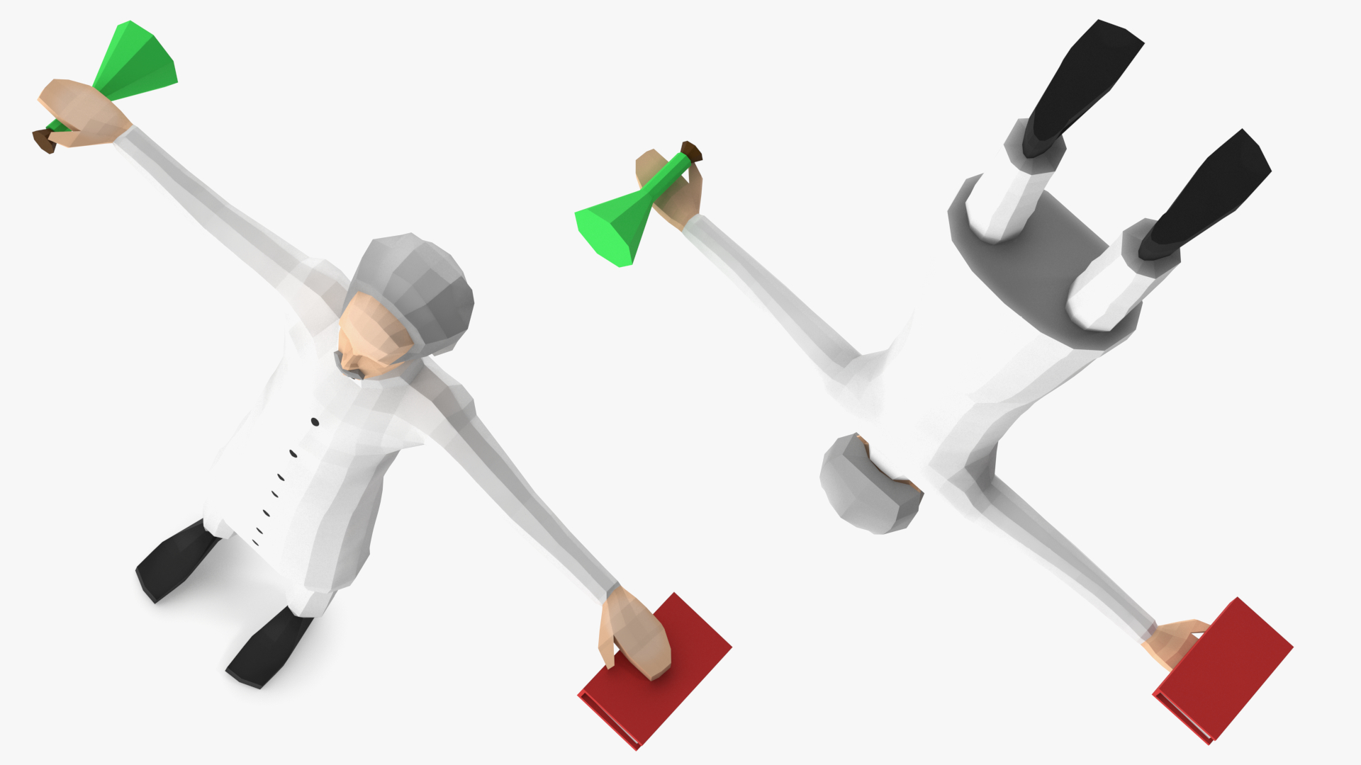Scientist Low Poly Rigged for Maya 3D model