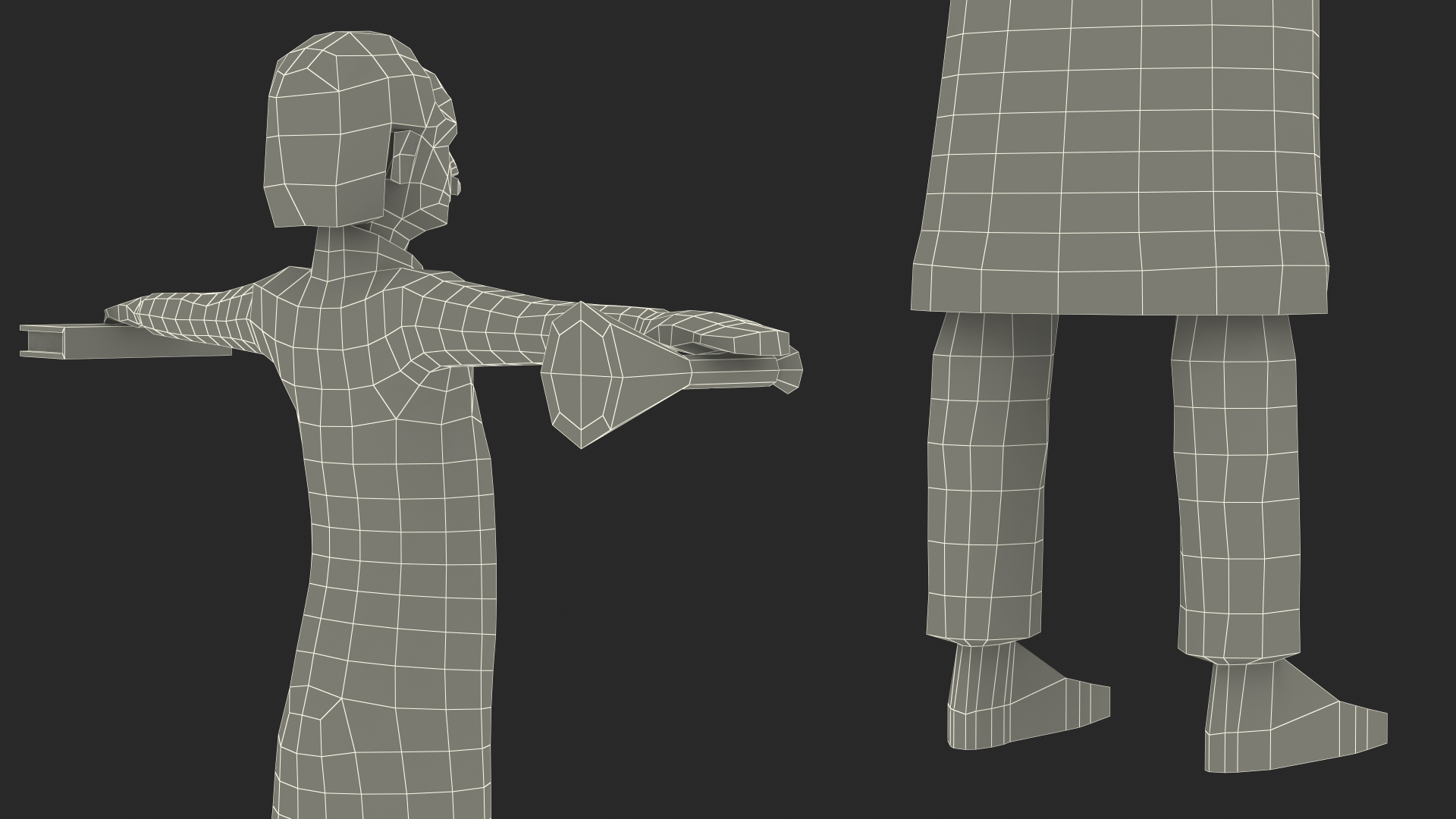 Scientist Low Poly Rigged for Maya 3D model