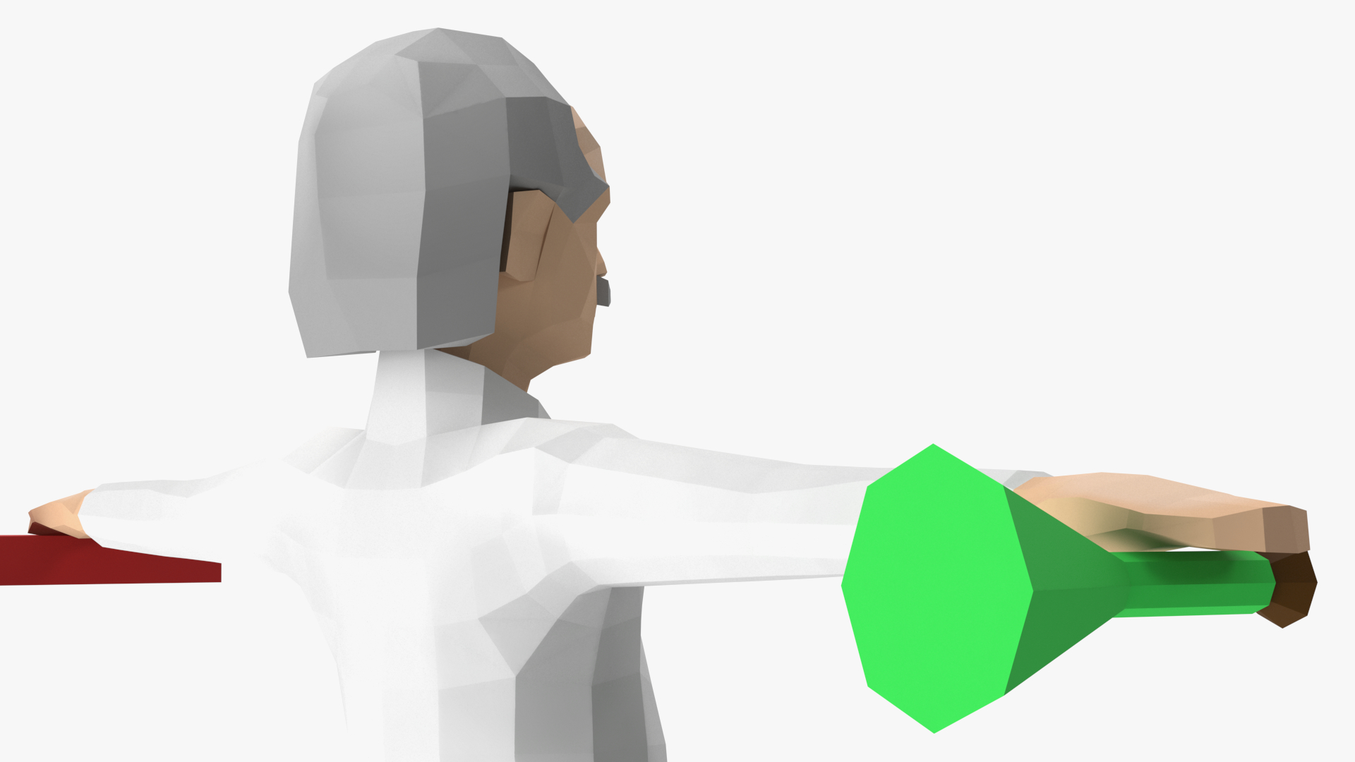 Scientist Low Poly Rigged for Maya 3D model