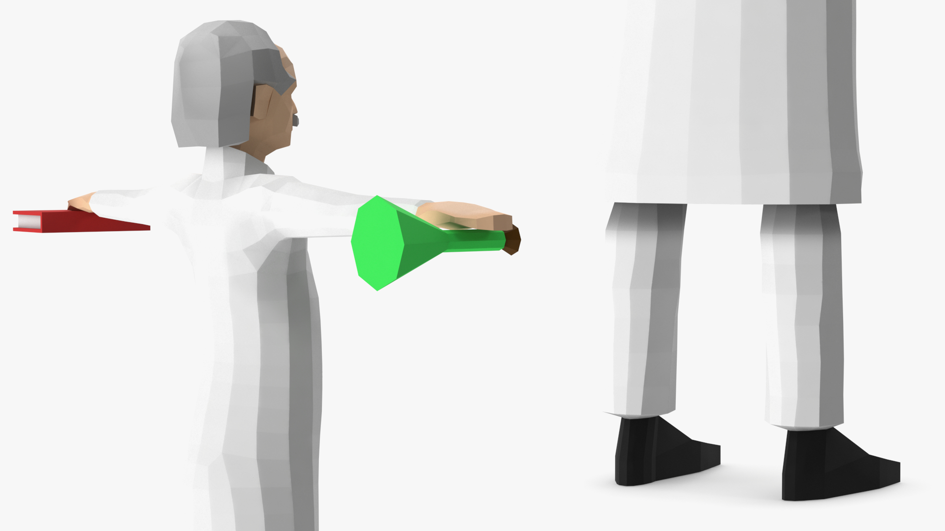 Scientist Low Poly Rigged for Maya 3D model