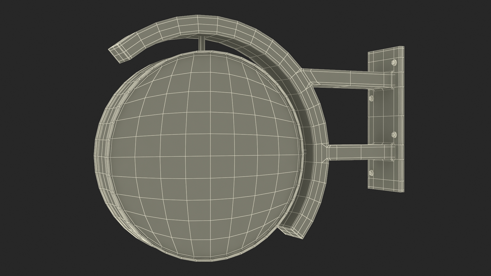 Starbucks Signage Wall Mounted Light On 3D model