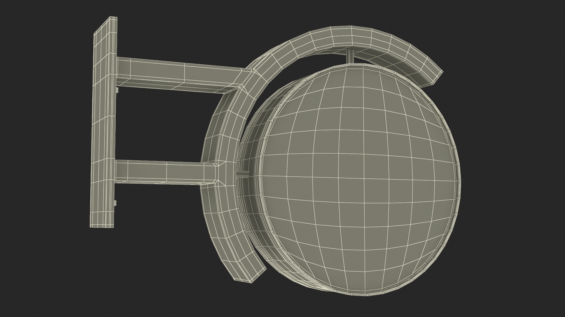 Starbucks Signage Wall Mounted Light On 3D model