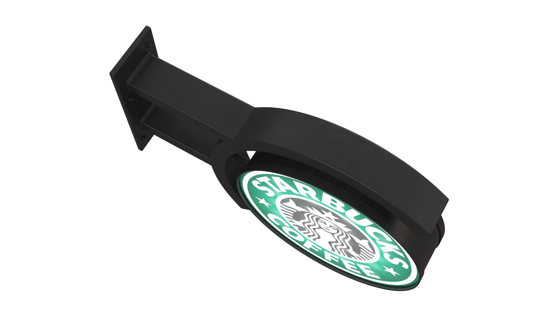Starbucks Signage Wall Mounted Light On 3D model